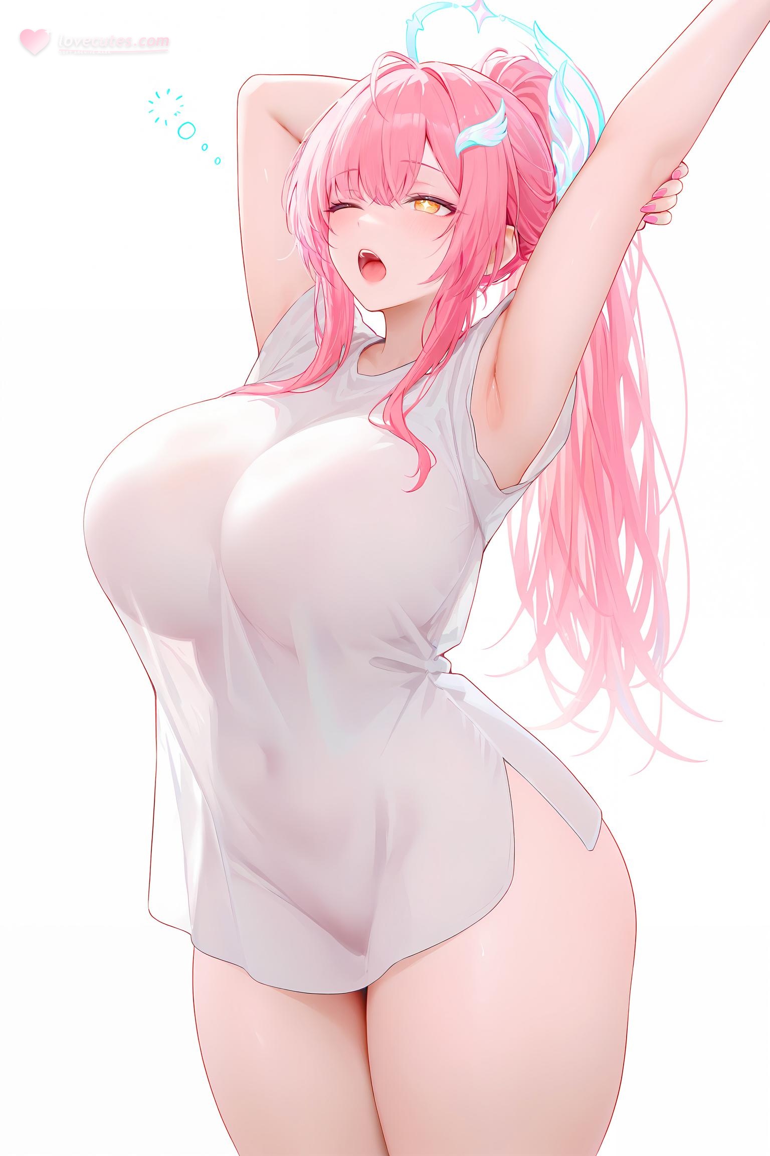 AI Generated Anime Girl - Pixiv 光怪陆离 Vol.6：巨乳黑丝护士海滩混合大尺度 107P