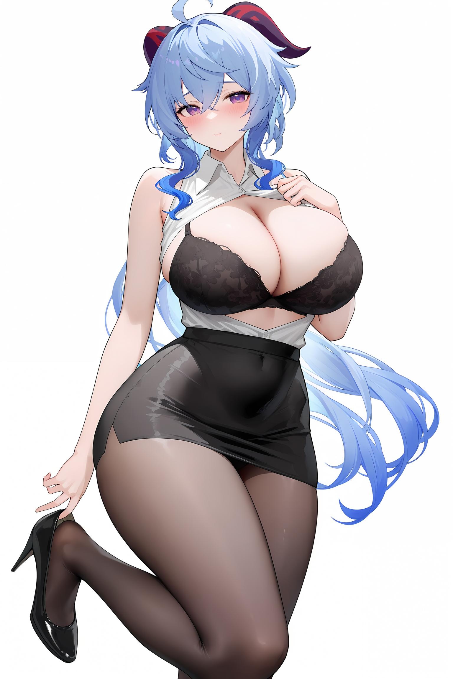 AI Generated Anime Girl - Pixiv 光怪陆离 Vol.6：巨乳黑丝护士海滩混合大尺度 107P