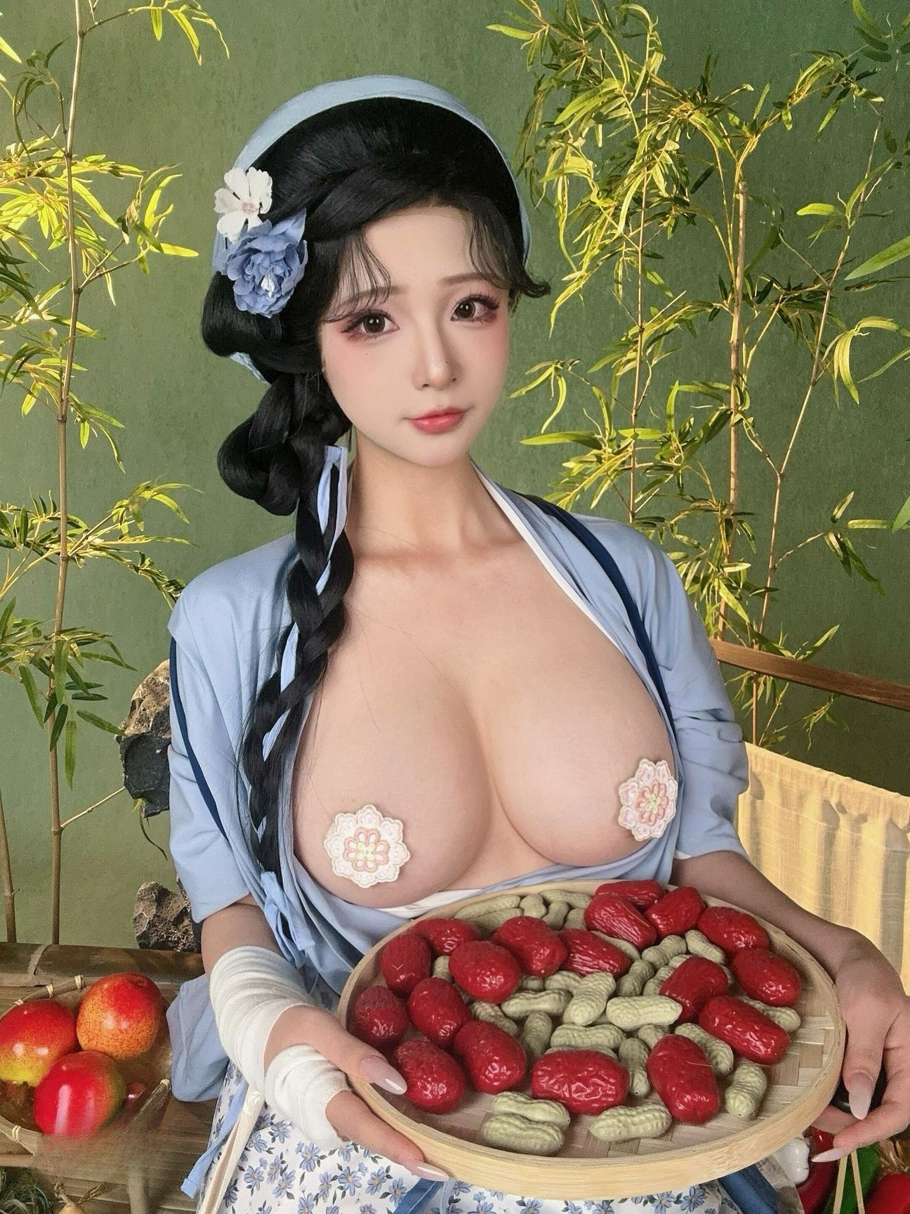 [私房] yuuhui玉汇 - 田园生活：蕾丝内衣露穴翘臀大尺度 48P