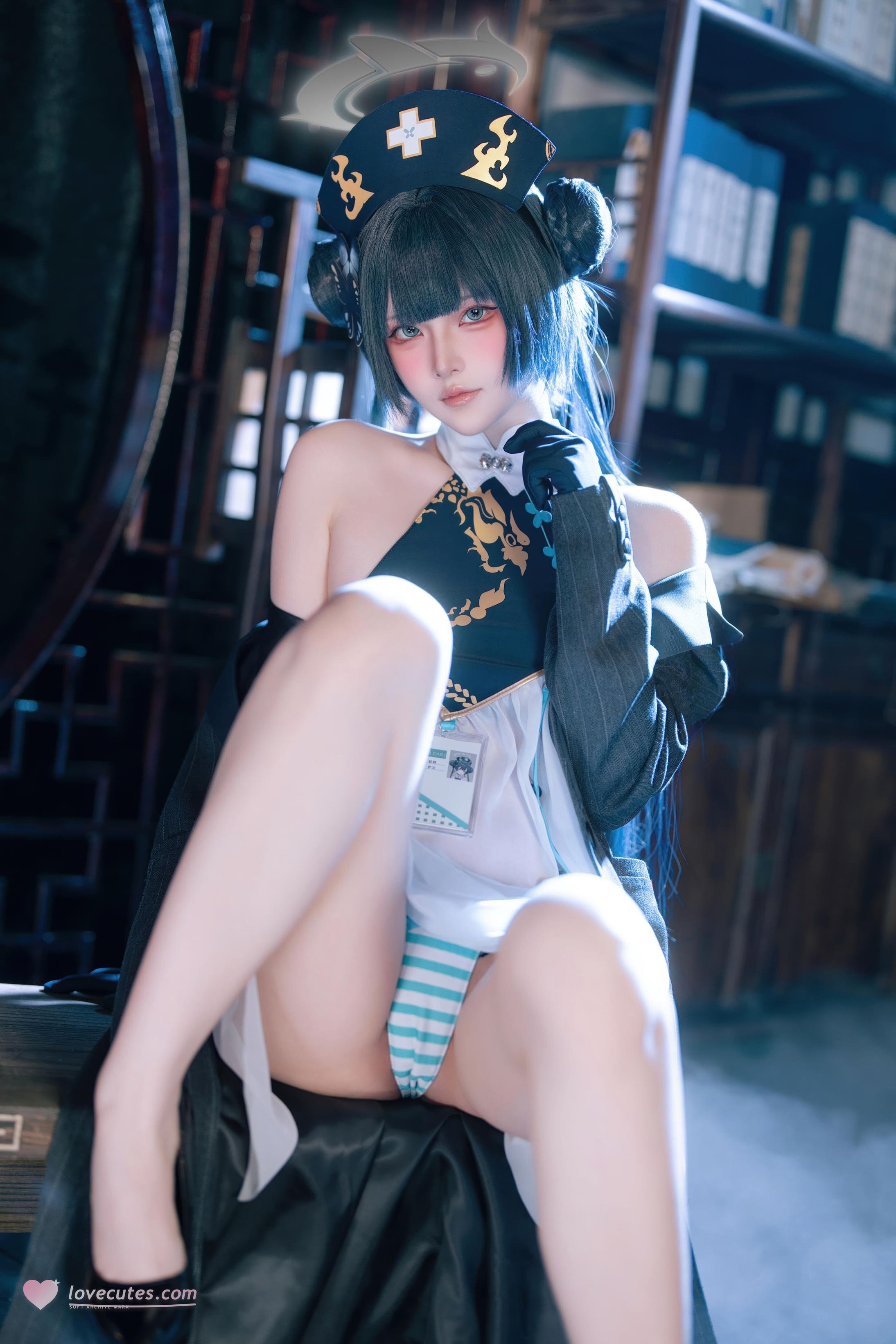 '[cosplay] 屿鱼 - 蔚蓝档案: Nhân vật fanart Fei Sak - Y tá xinh đẹp với chân dài và vòng ba quyến rũ 65P'