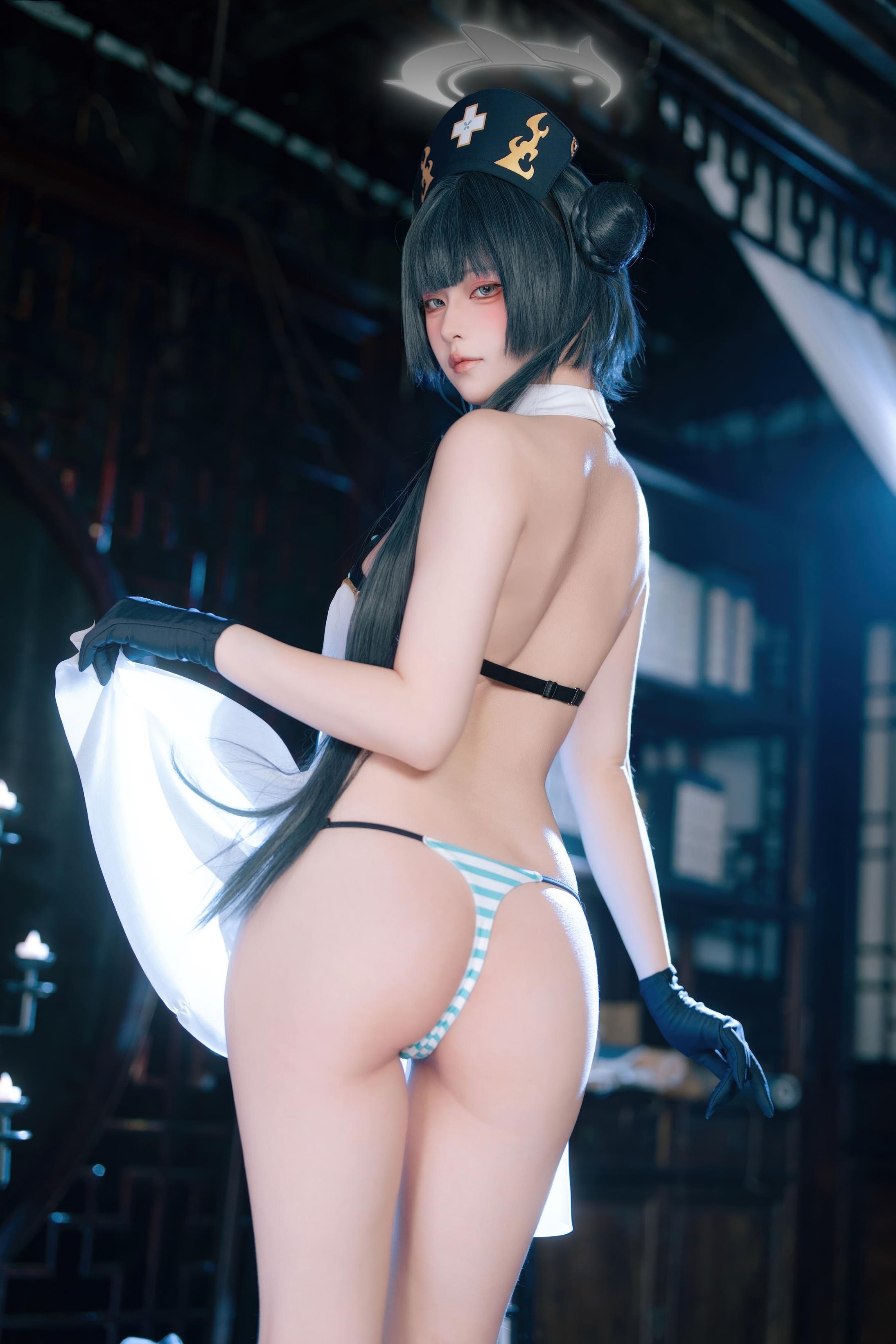 '[cosplay] 屿鱼 - 蔚蓝档案: Nhân vật fanart Fei Sak - Y tá xinh đẹp với chân dài và vòng ba quyến rũ 65P'
