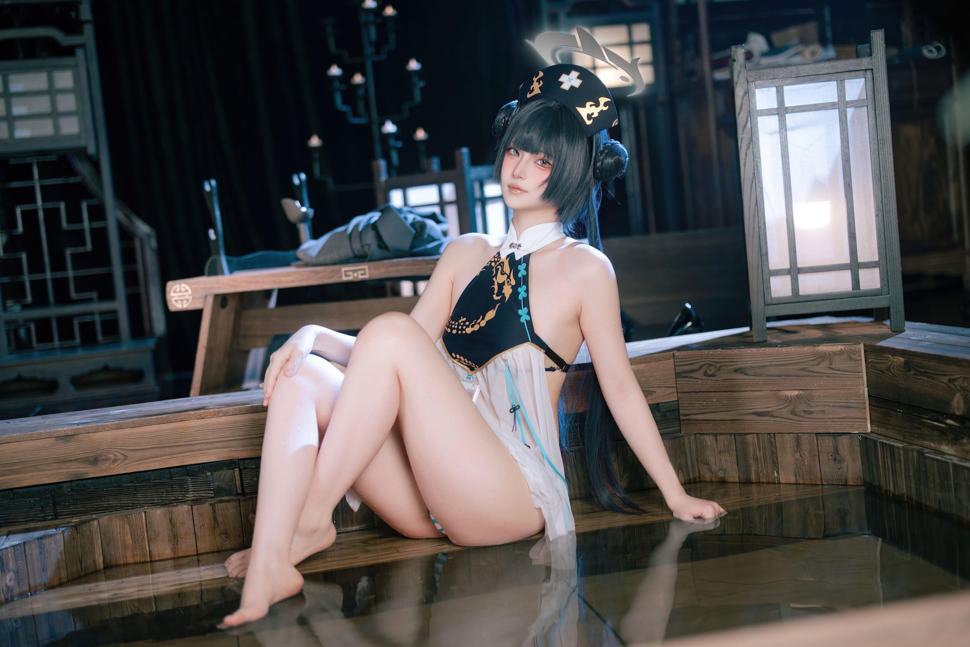 [cosplay] 屿魚 - 蔚藍檔案 妃咲同人護士：護士裝美腿翹臀還原 65P
