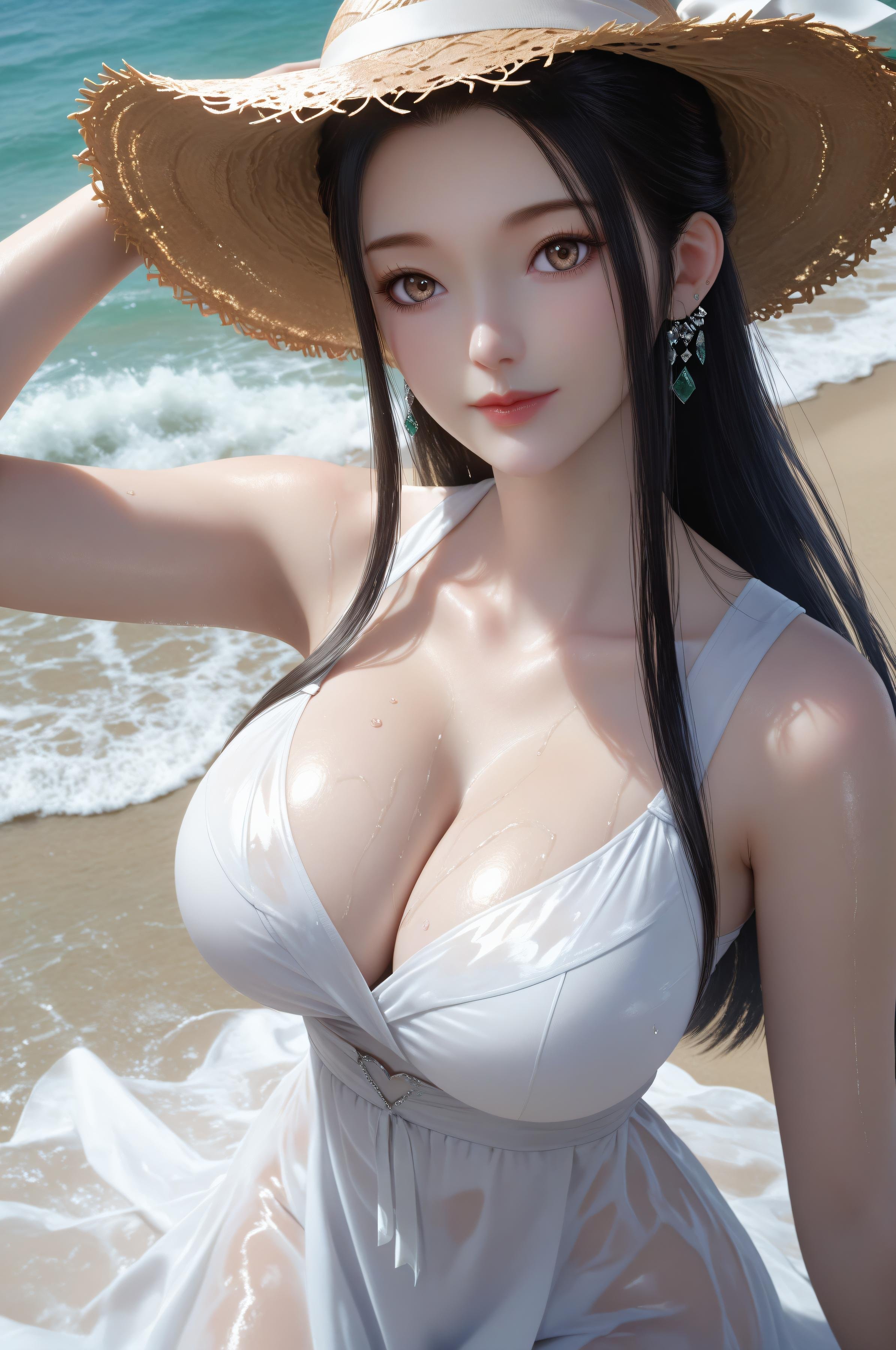 Cô Gái Anime Tạo Bởi AI - 神国之上 陆嫁嫁: Bãi Biển Nghỉ Dưỡng Với Vòng Một Khủng Và Đôi Chân Đẹp 91P