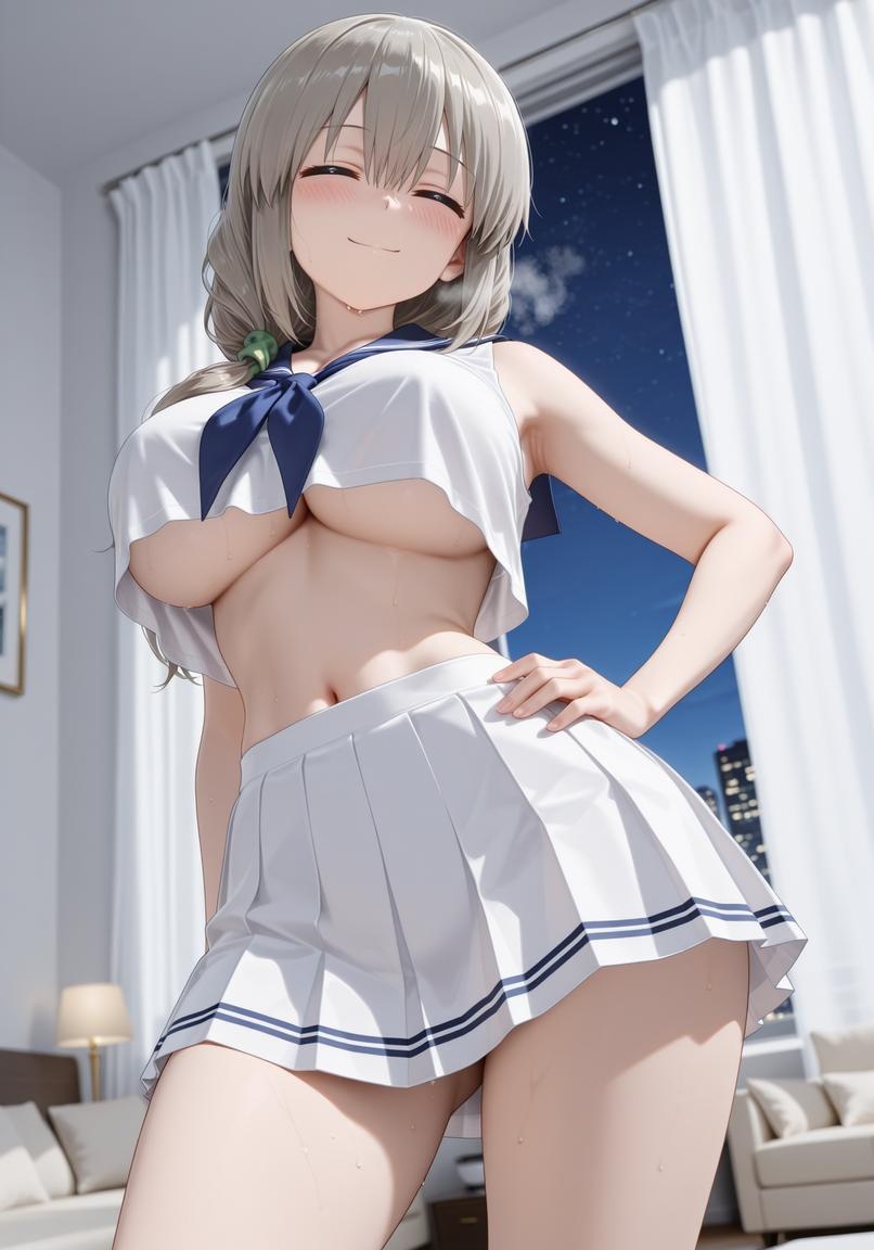 AI 生成的動漫女孩 - 蘇可萘：學生裝臥室巨乳誘惑 142P