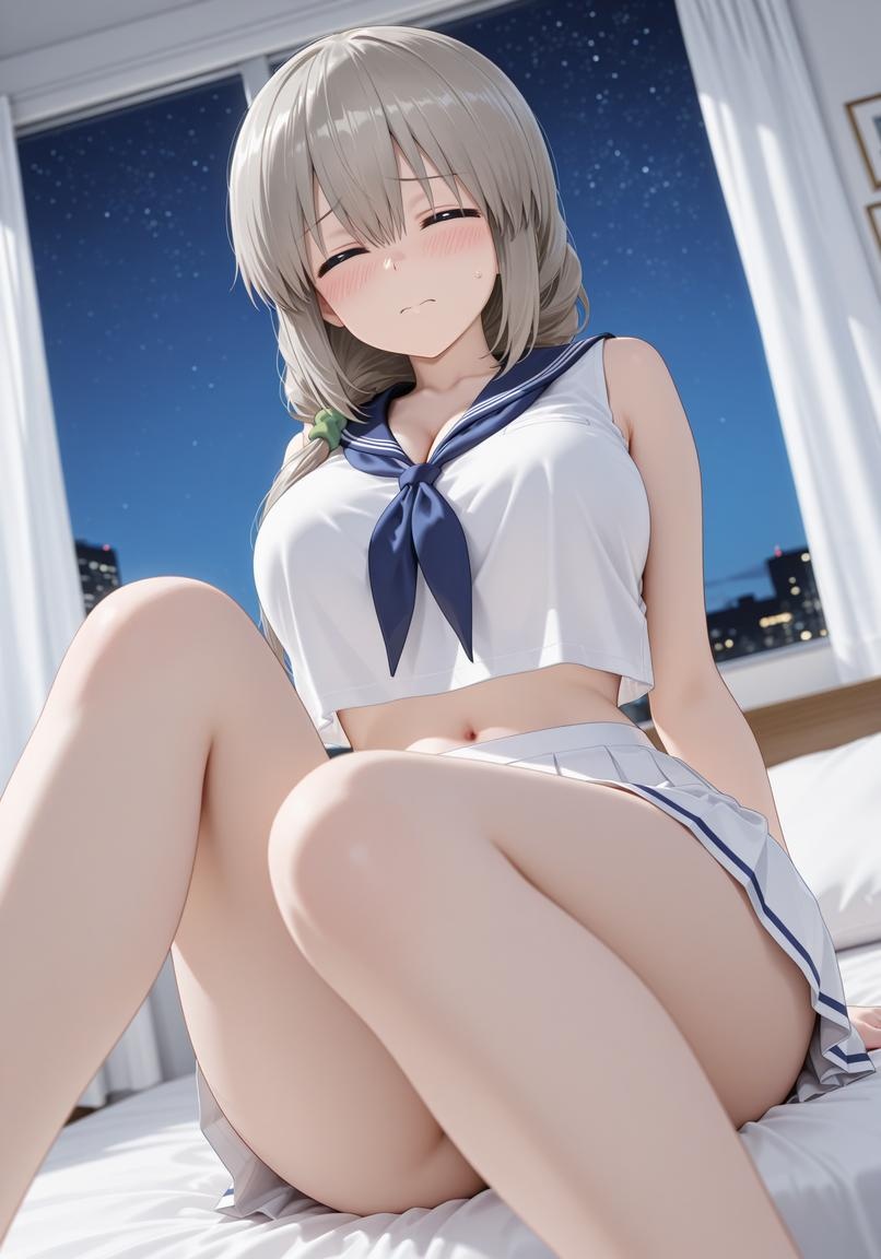 AI 生成的動漫女孩 - 蘇可萘：學生裝臥室巨乳誘惑 142P