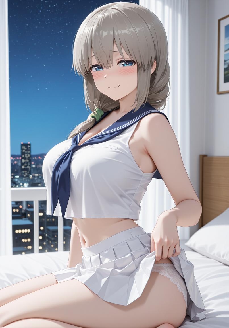 AI 生成的動漫女孩 - 蘇可萘：學生裝臥室巨乳誘惑 142P