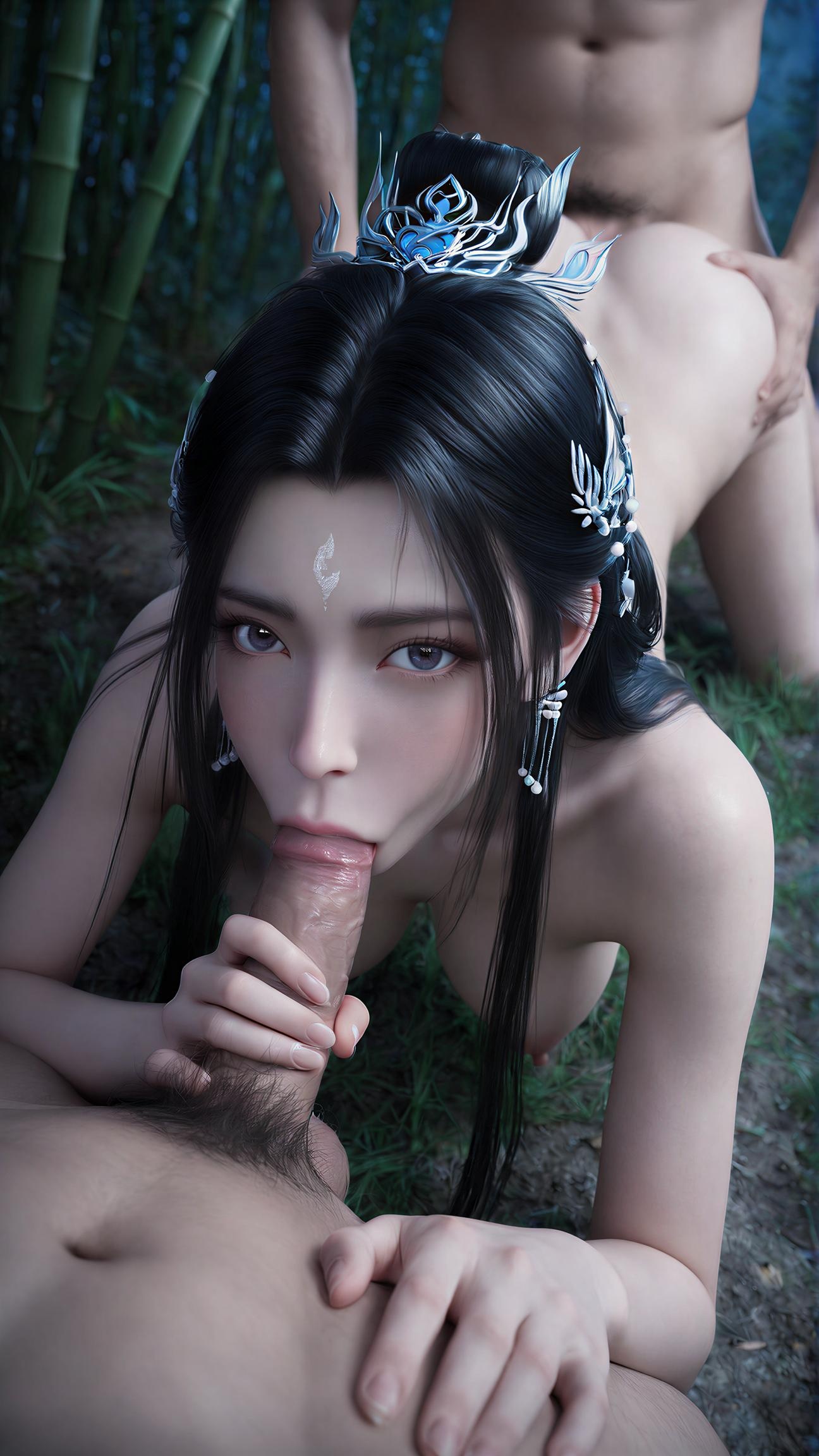AI生成動漫女孩 - 诛仙 陆雪琪：黑髮巨乳紗裙誘惑 138P