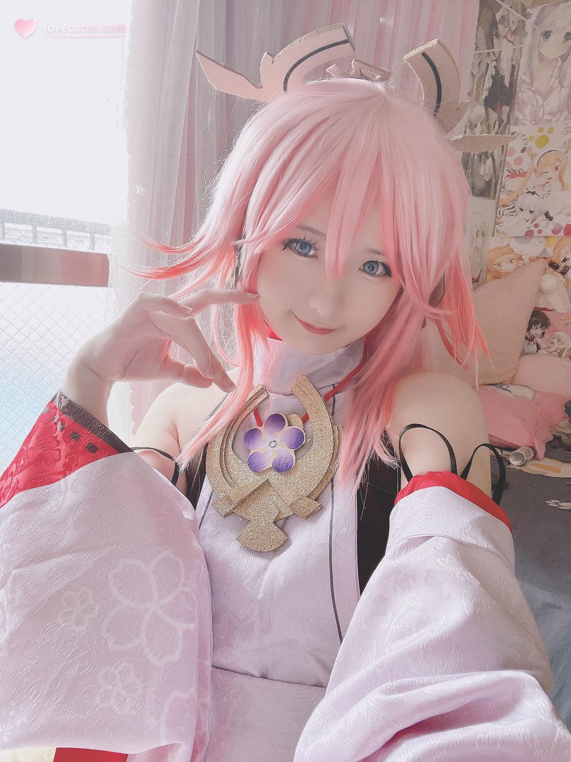 [cosplay] 习呆呆 - 原神 八重神子：露点美腿大尺度还原 24P1V