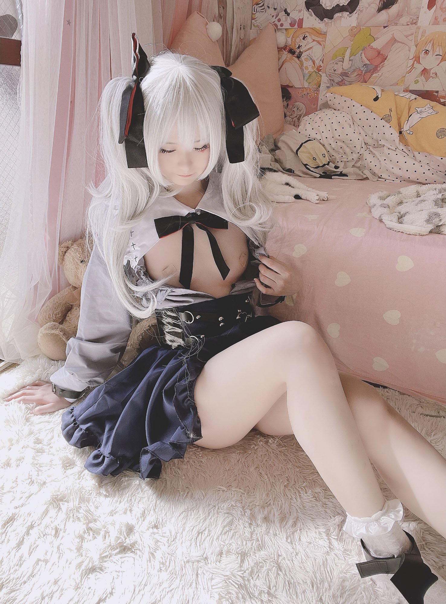 [cosplay] XidaiDai - Genshin Kazuha: Vampire Nude Large-Scale Recreation 21P2V