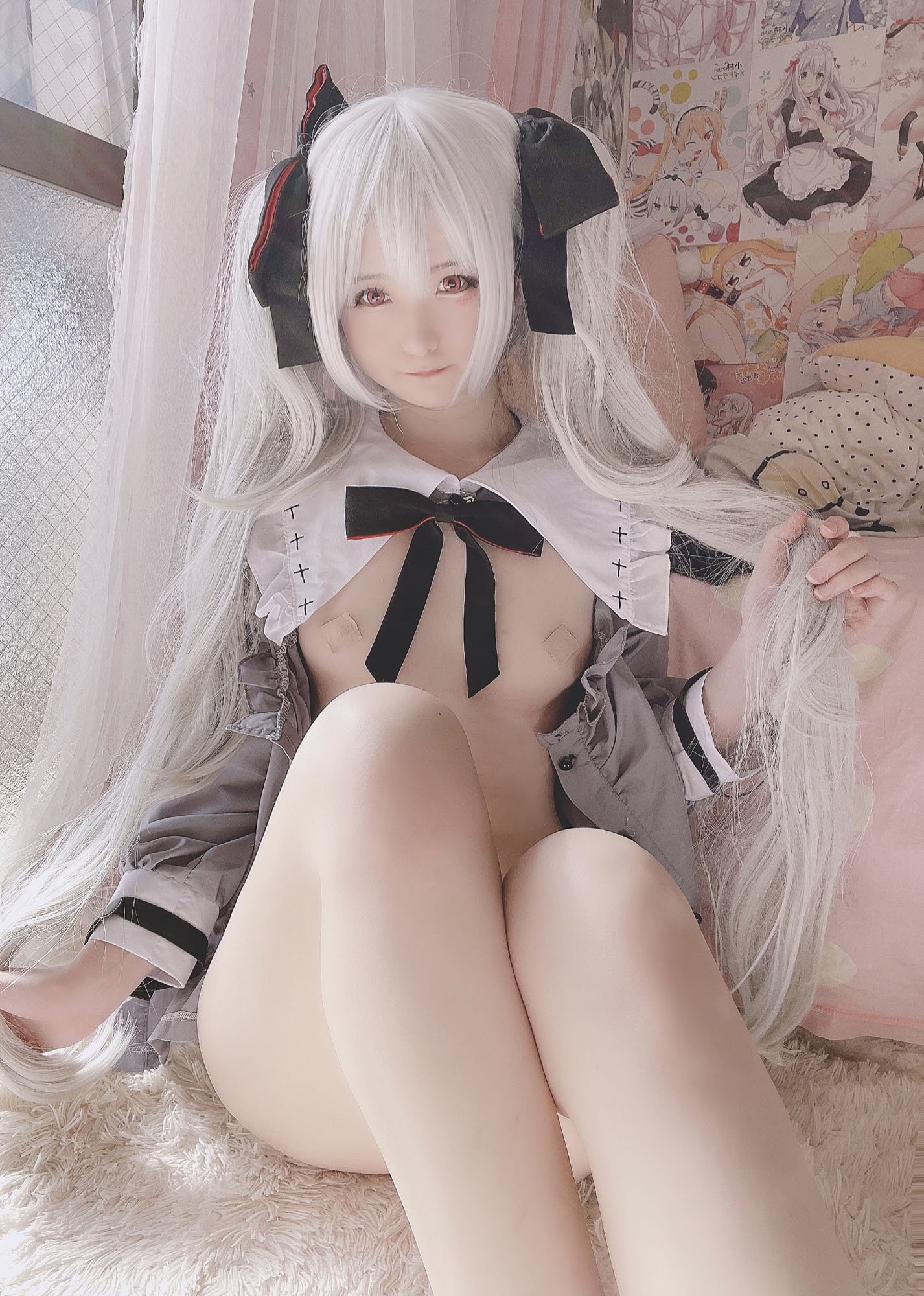 [cosplay] XidaiDai - Genshin Kazuha: Vampire Nude Large-Scale Recreation 21P2V