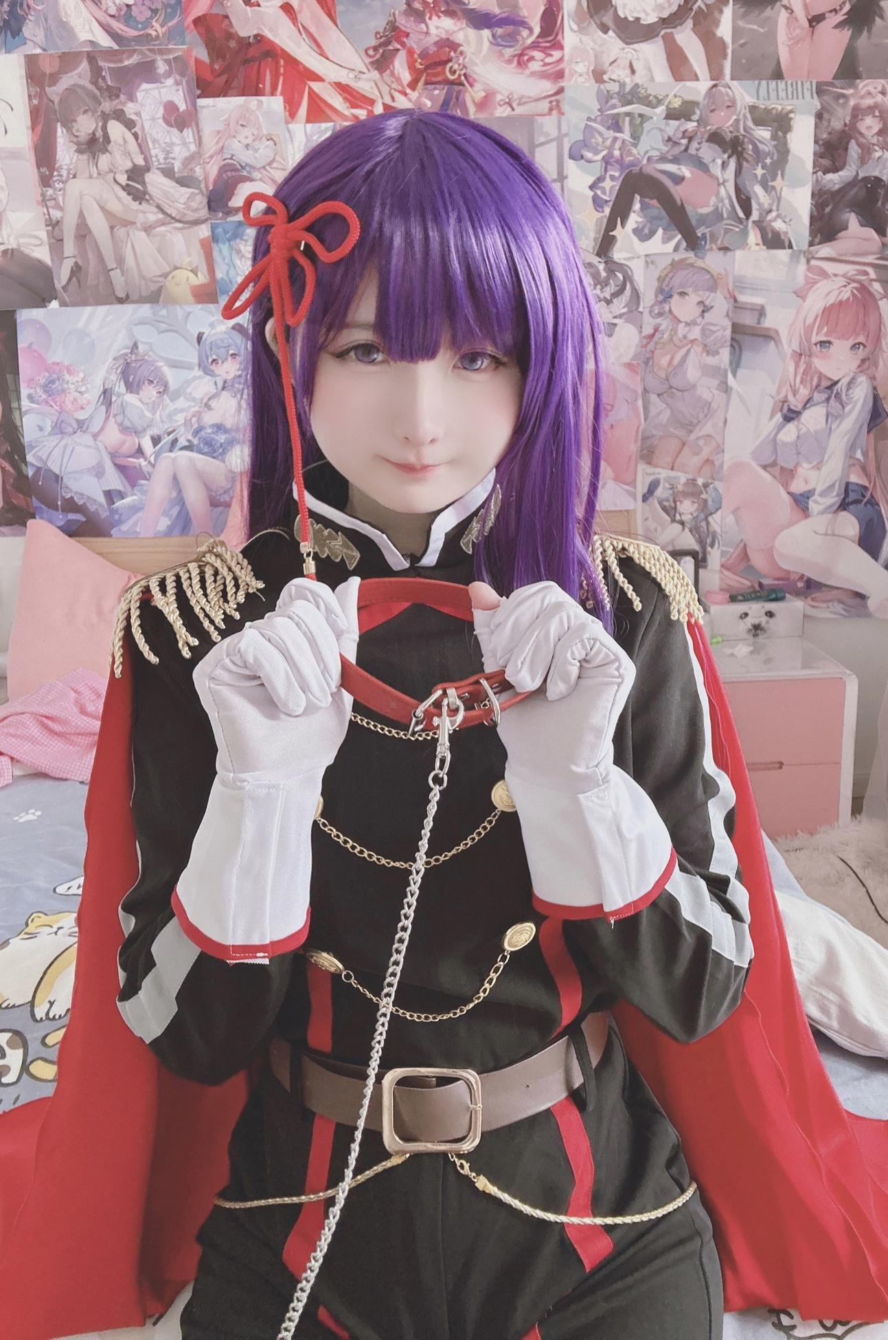 [cosplay] 习呆呆 - Shancheng Love: Black and Red Uniform, Nipple Exposure, High-Detail Recreation 22P1V