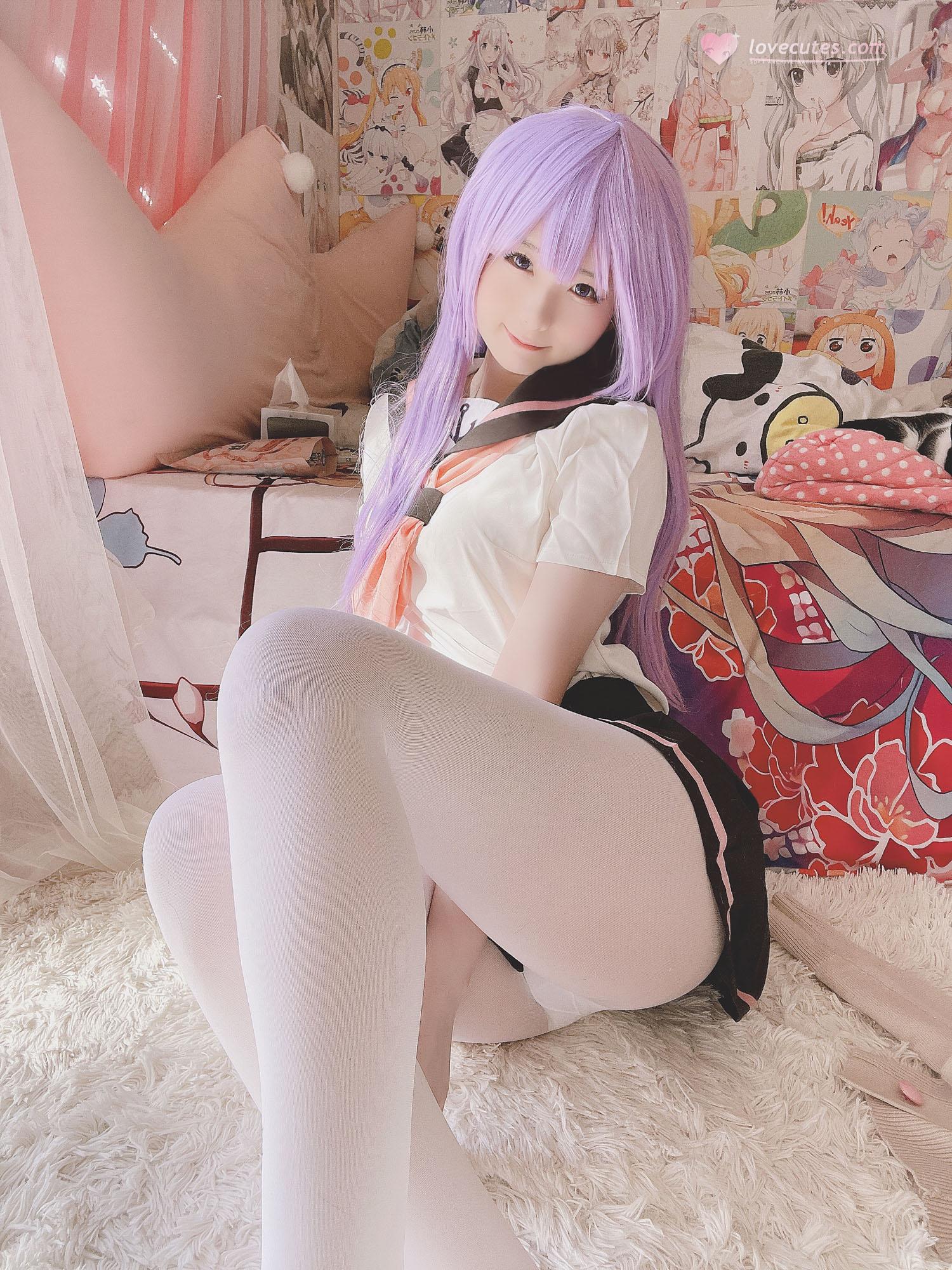 [cosplay] 习呆呆 - 碧蓝航线 独角兽：白丝露点大尺度还原 22P2V