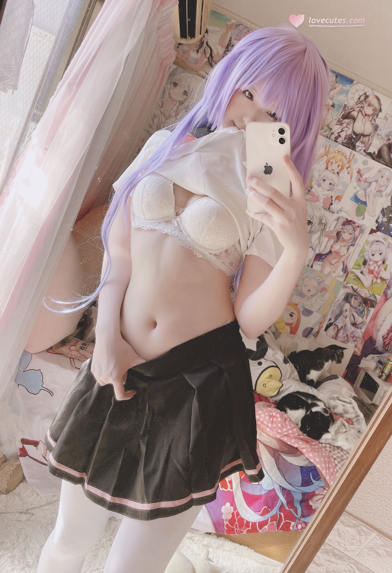 [cosplay] 习呆呆 - 碧蓝航线 独角兽：白丝露点大尺度还原 22P2V