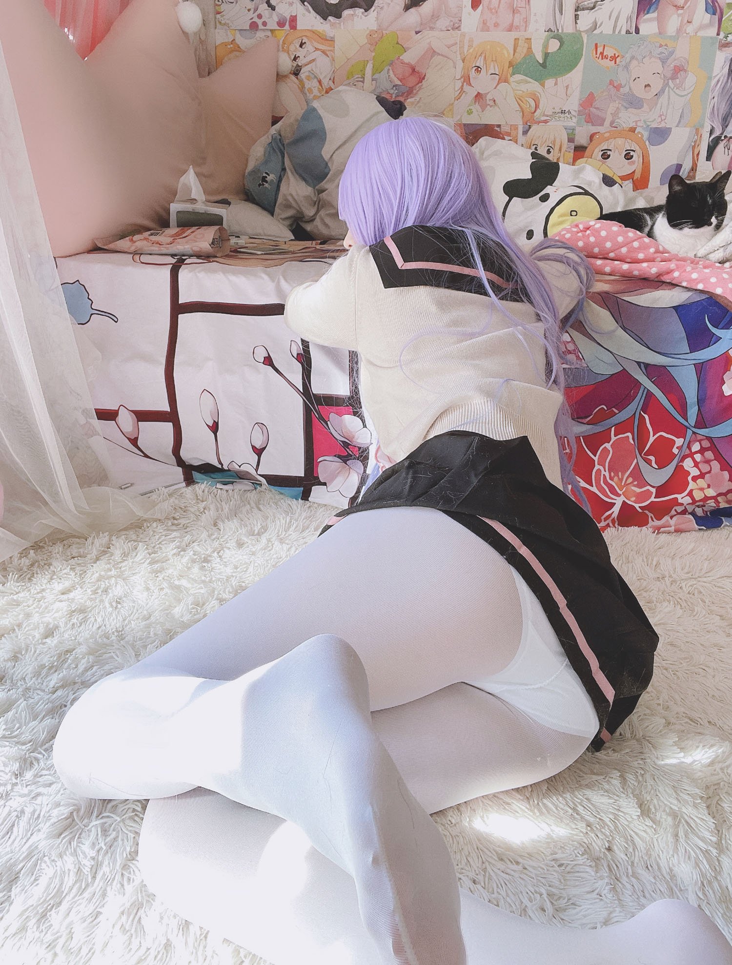 [cosplay] 习呆呆 - 碧蓝航线 独角兽：白丝露点大尺度还原 22P2V