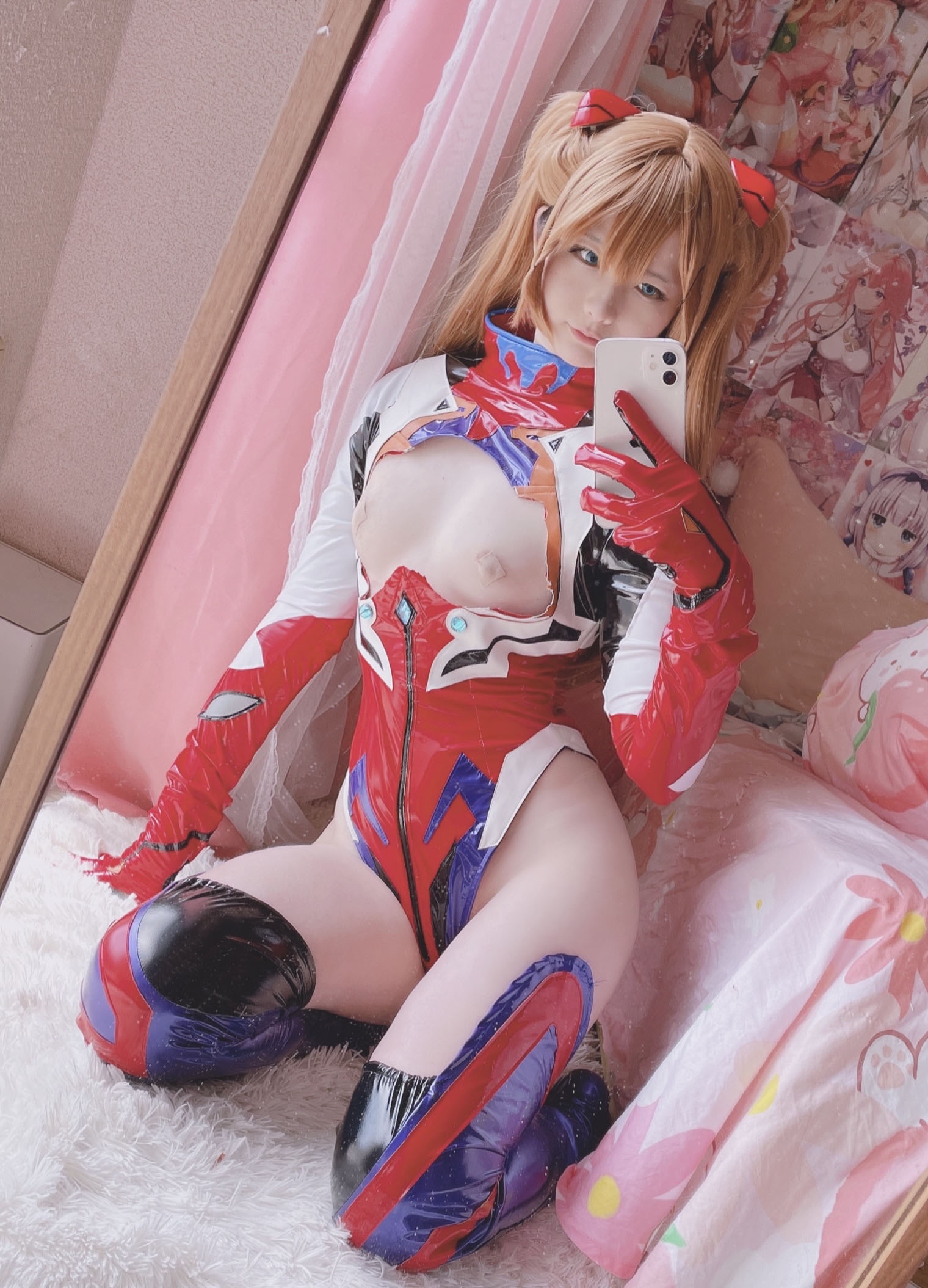 [cosplay] 习呆呆 - EVA อาสึกะ ชุดรบ: ชุดรัดรูป เนินอกใหญ่ สเกลใหญ่ รีครีเอต 16P1V