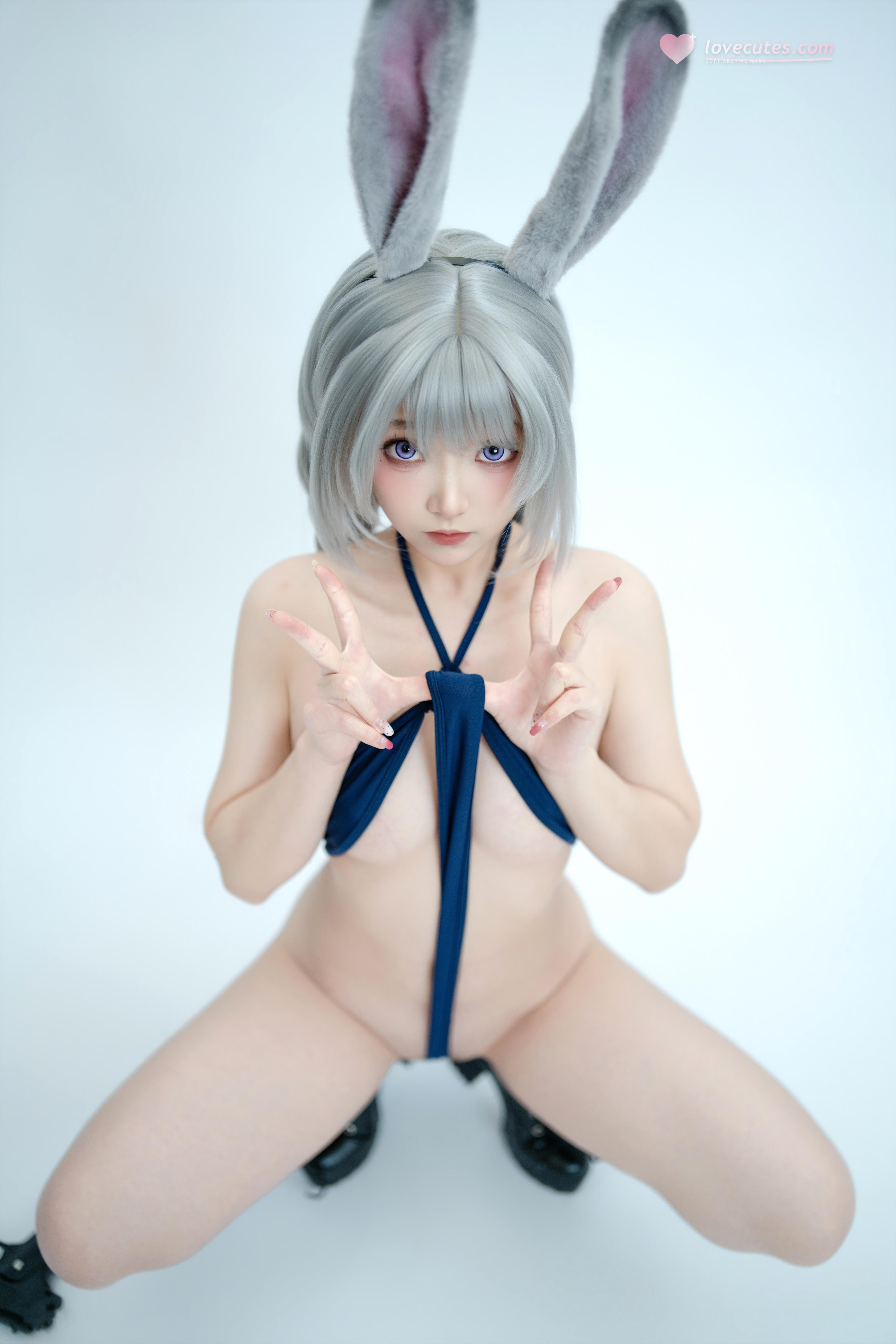 [cosplay] Bangni邦尼 - 兔子警官：藍制服兔耳警官 高叉系帶大尺度 72P8V