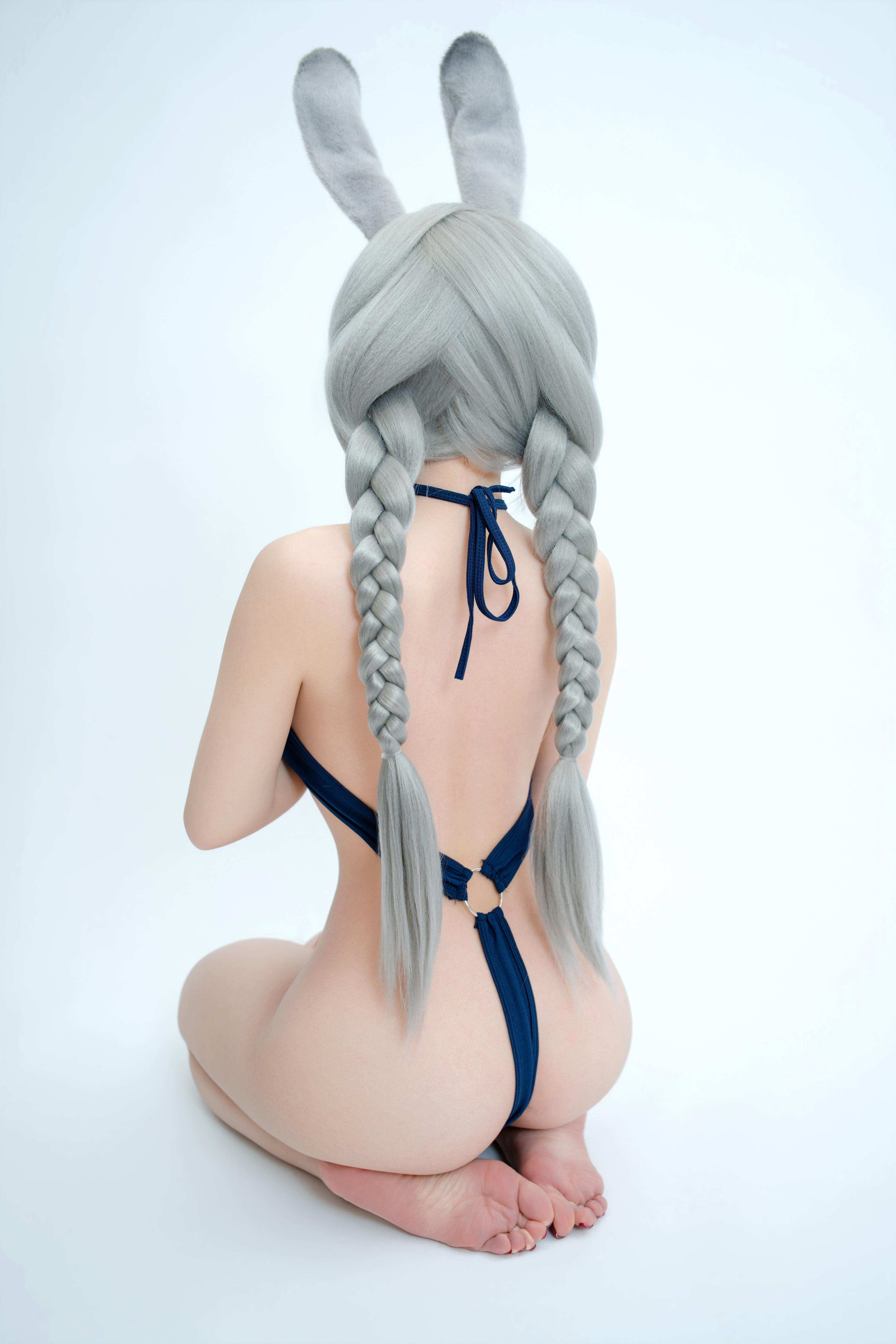 [cosplay] Bangni邦尼 - 兔子警官：藍制服兔耳警官 高叉系帶大尺度 72P8V