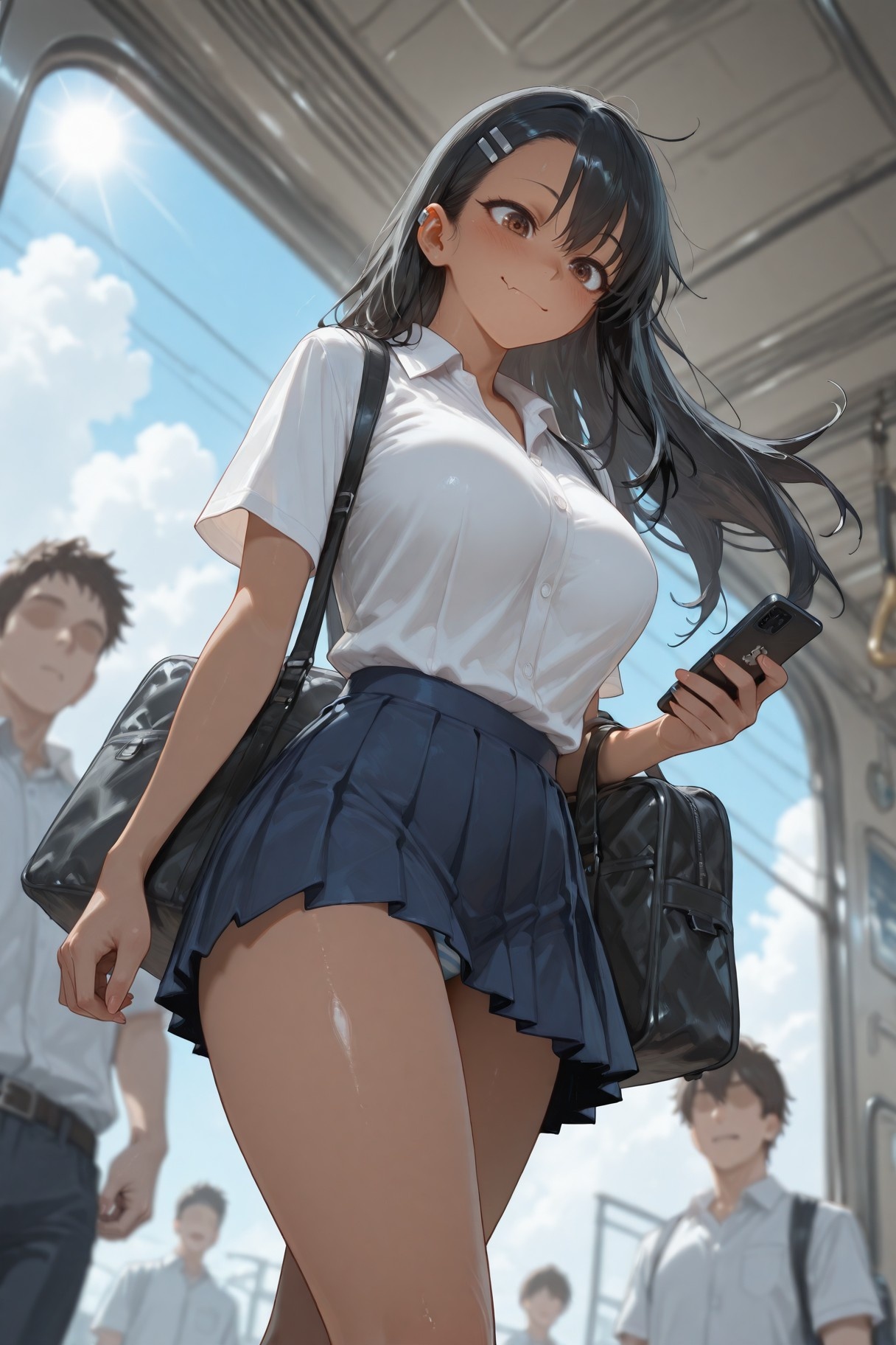 AI Generated Anime Girl - Don't Bully Me, Nagatoro: Nagatoro Aise in Wet School Uniform 415P