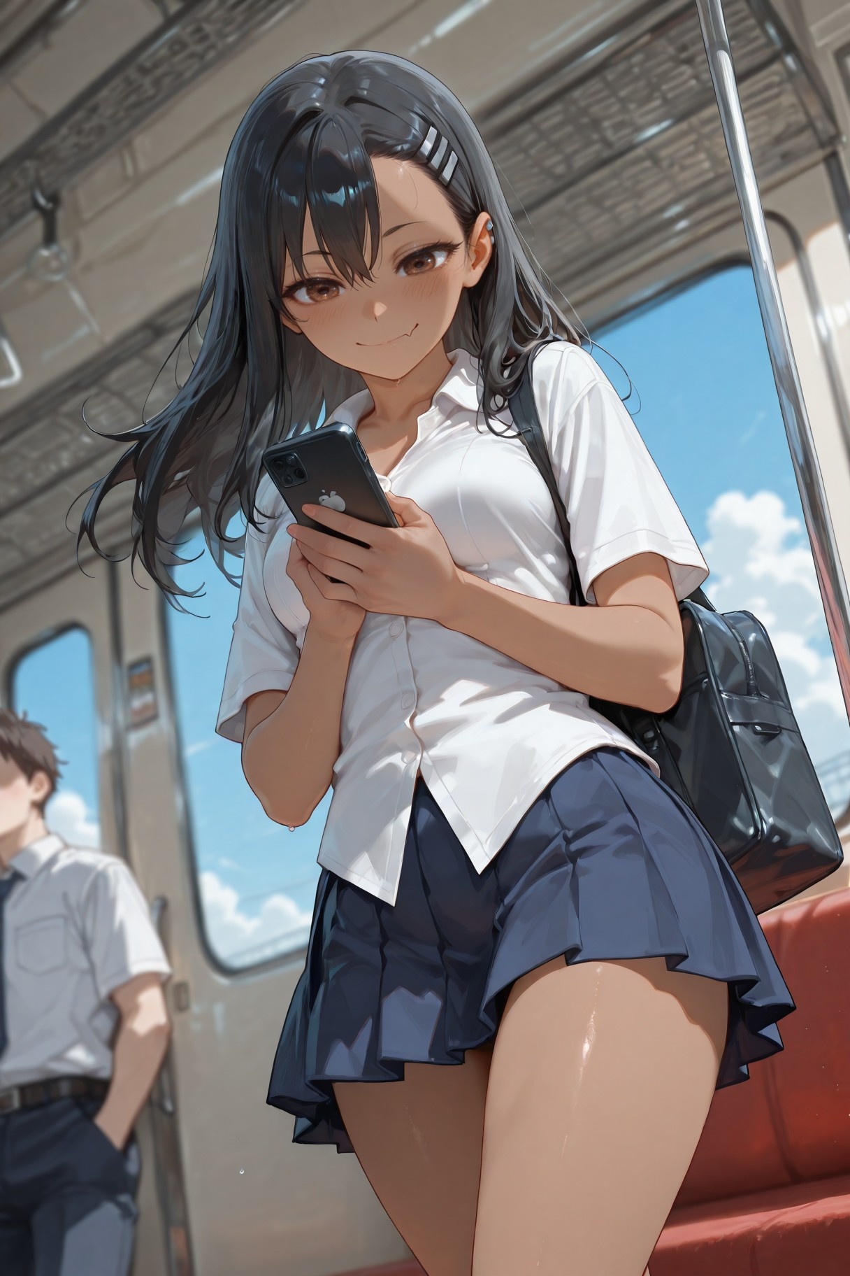 AI Generated Anime Girl - Don't Bully Me, Nagatoro: Nagatoro Aise in Wet School Uniform 415P