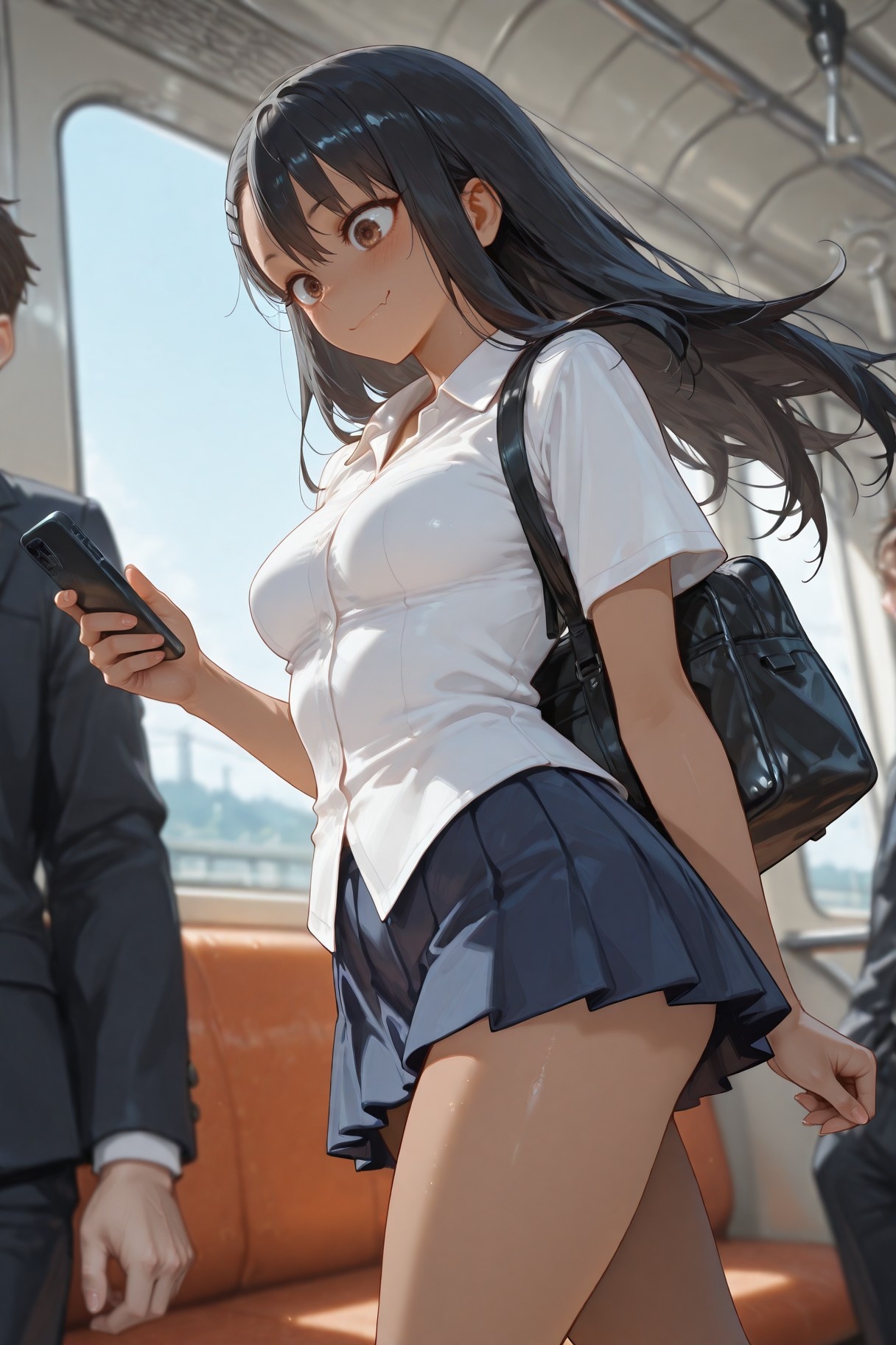 AI Generated Anime Girl - Don't Bully Me, Nagatoro: Nagatoro Aise in Wet School Uniform 415P