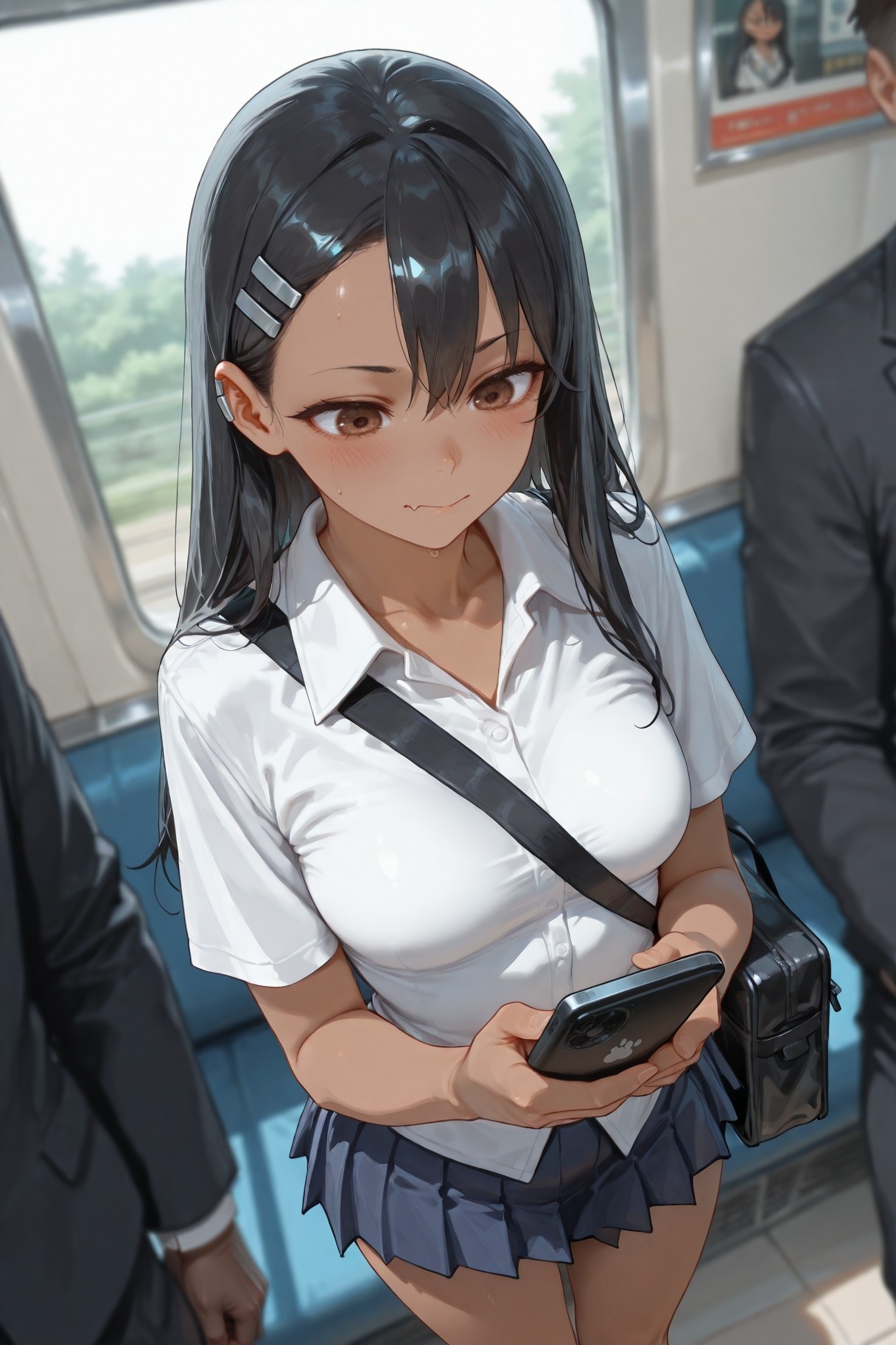 AI Generated Anime Girl - Don't Bully Me, Nagatoro: Nagatoro Aise in Wet School Uniform 415P