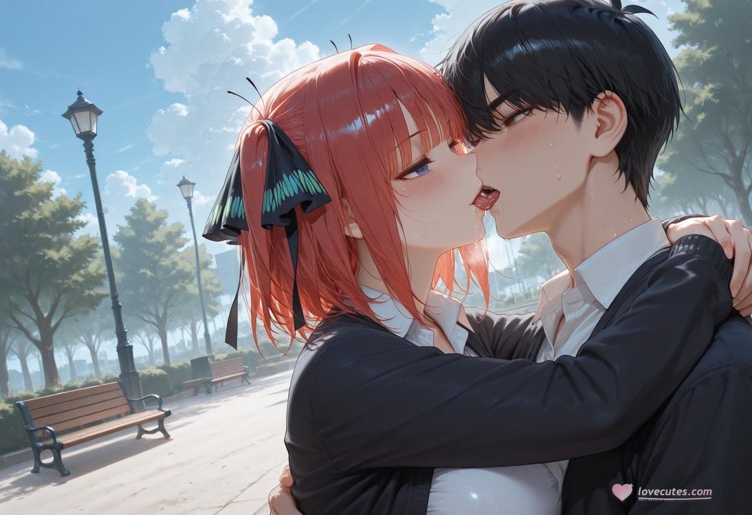AI สร้างสาวอนิเมะ - 五等分的新娘 中野二乃 痴汉列车：蕾丝内衣学生装 325P