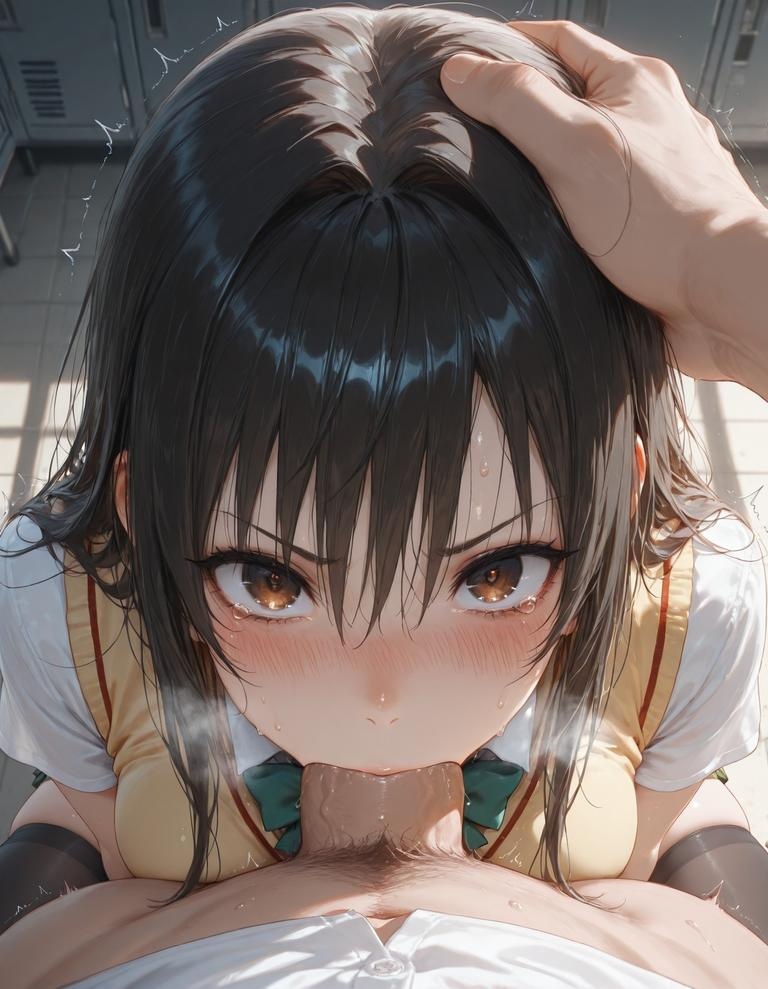 AI Generated Anime Girl - 出包王女 古手川唯：黑丝蕾丝内衣NTR 126P