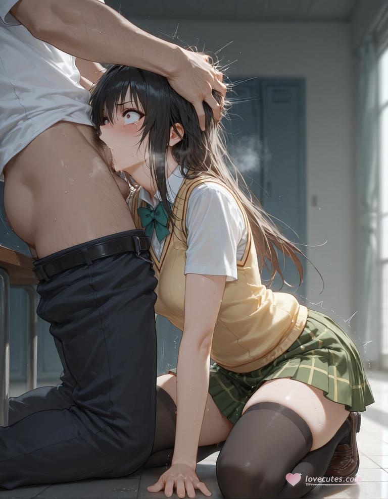 AI Generated Anime Girl - 出包王女 古手川唯：黑丝蕾丝内衣NTR 126P