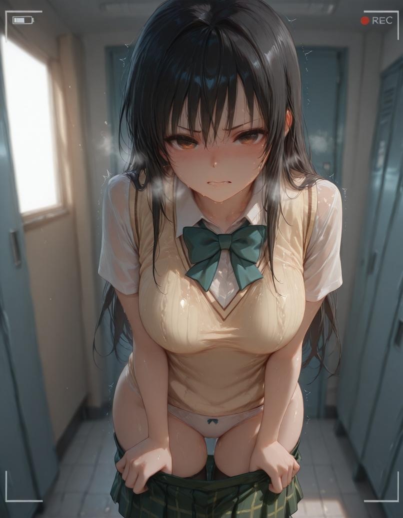 AI生成動漫女孩 - 出包王女 古手川唯：黑絲蕾絲內衣NTR 126P