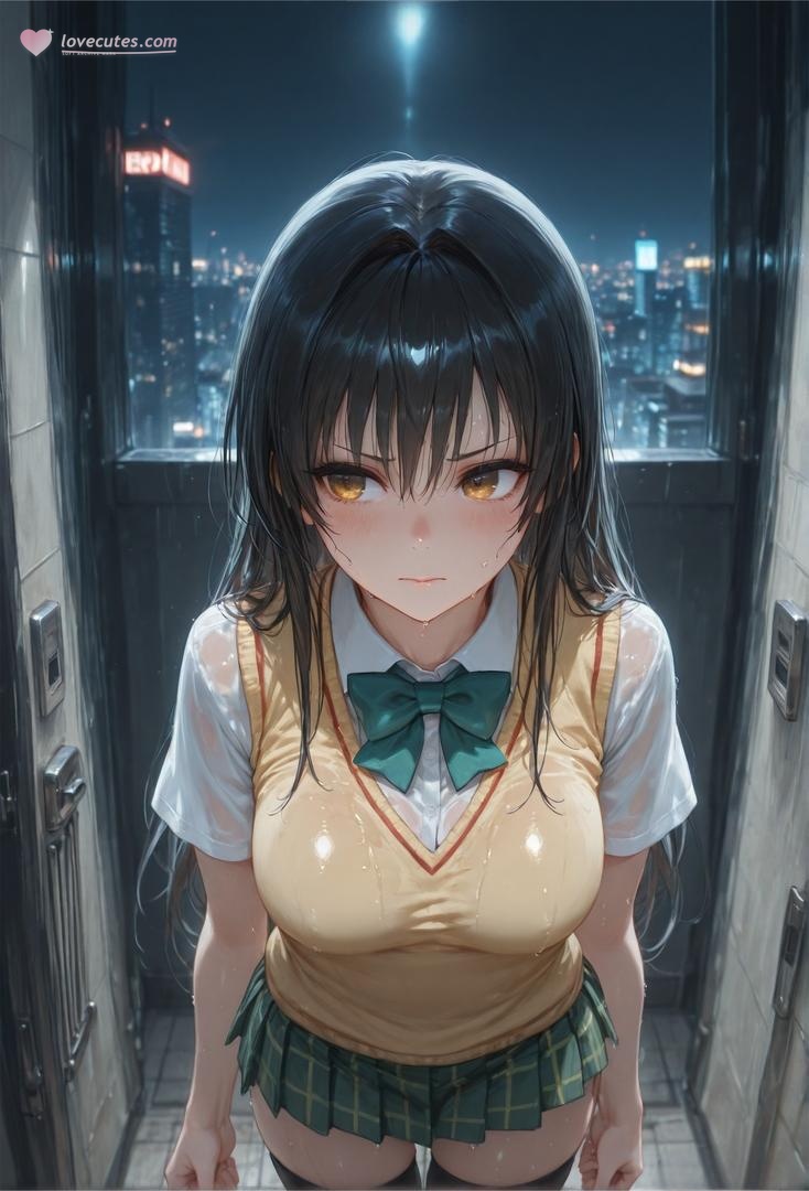 Cô Gái Anime Tạo Ra Bằng AI - 出包王女 古手川唯: Đồ Lót Ren Đen NTR 126P