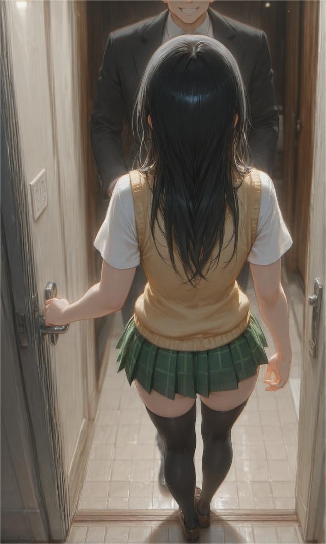 Cô Gái Anime Tạo Ra Bằng AI - 出包王女 古手川唯: Đồ Lót Ren Đen NTR 126P