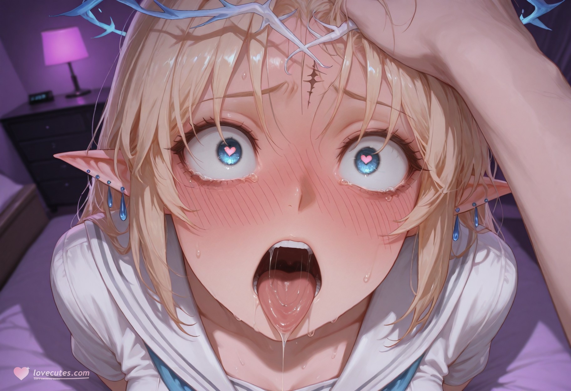AI Generated Anime Girl - Cartethyia Part 2: White Silk Lace Lingerie Exposed 391P
