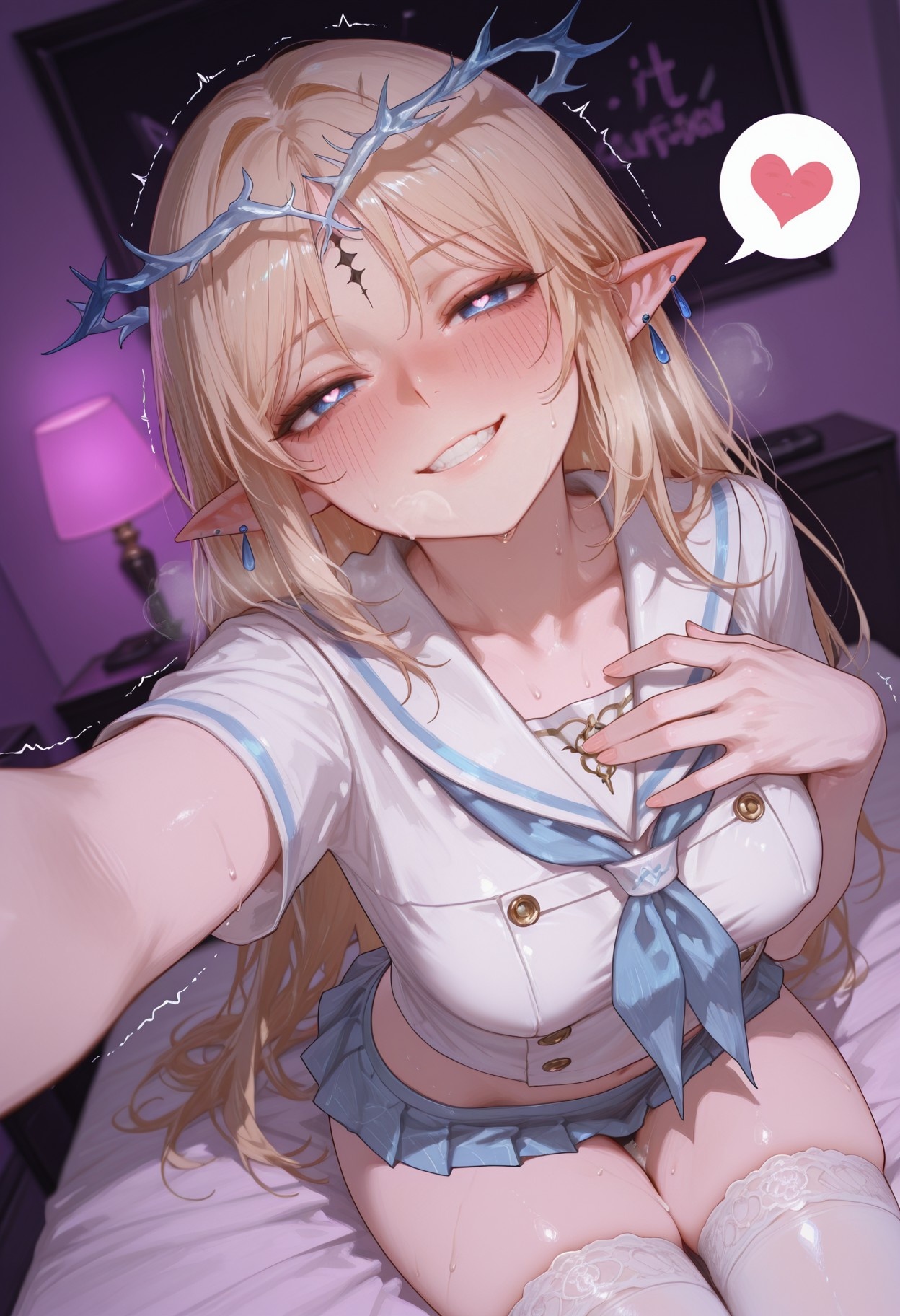 AI Generated Anime Girl - Cartethyia Part2：白丝蕾丝内衣露点 391P