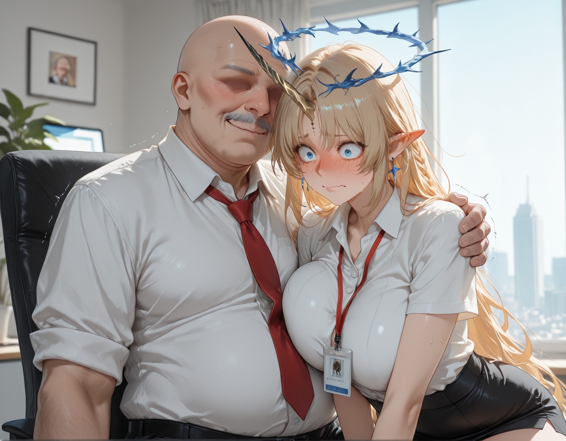 AI 生成的動漫女孩 - Cartethyia：黑絲床拍露穴 318P
