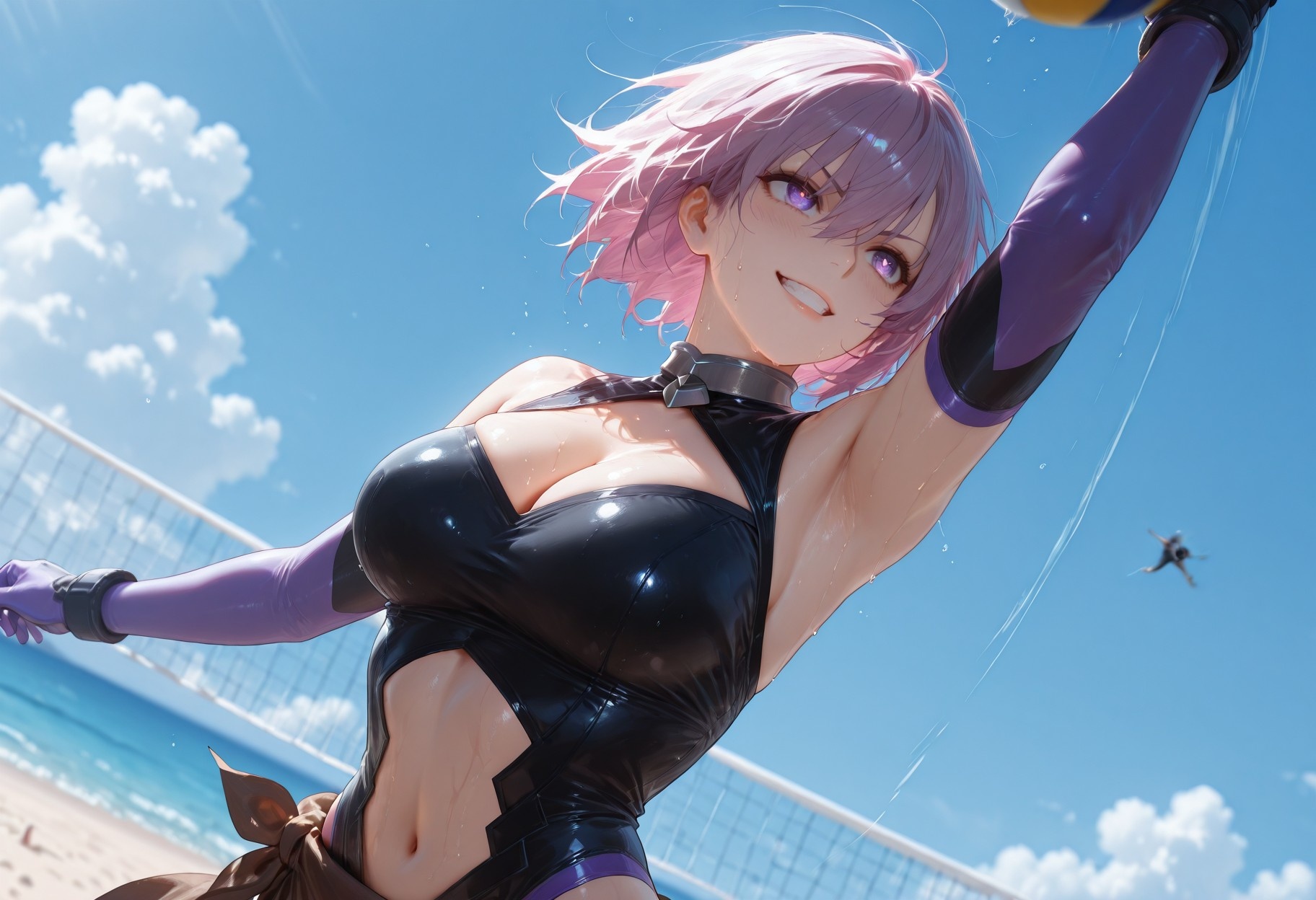 AI สร้างอนิเมะสาว - Fate·Grand Order 玛修·基列莱特: ชุดว่ายน้ำรัดรูป 333P