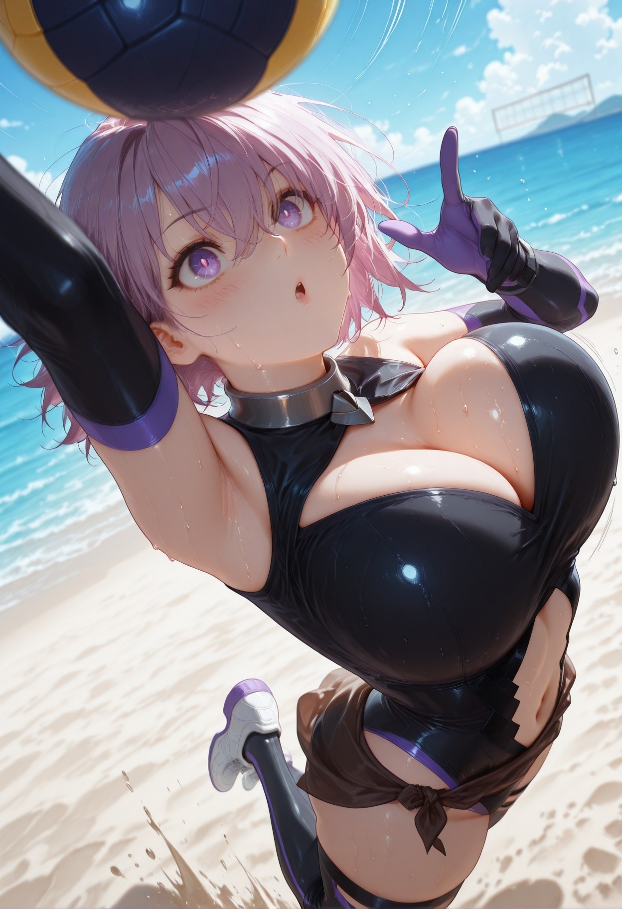 AI สร้างอนิเมะสาว - Fate·Grand Order 玛修·基列莱特: ชุดว่ายน้ำรัดรูป 333P