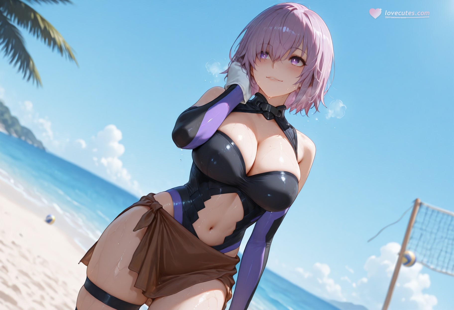 AI生成アニメ少女 - Fate·Grand Order マシュ・キリエライト：タイトスーツ水着露穴 333P