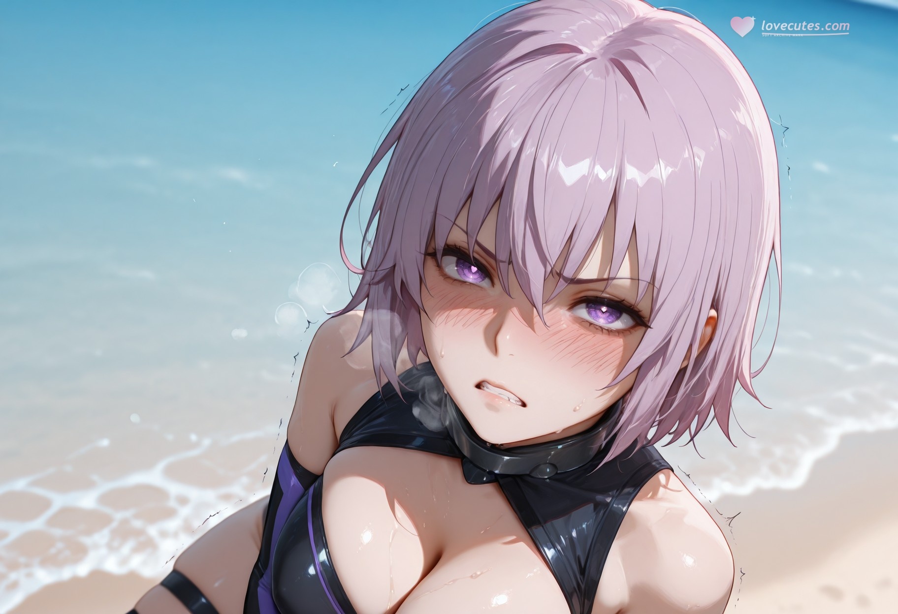 AI Generated Anime Girl - Fate·Grand Order 玛修·基列莱特：紧身衣泳装露穴 333P