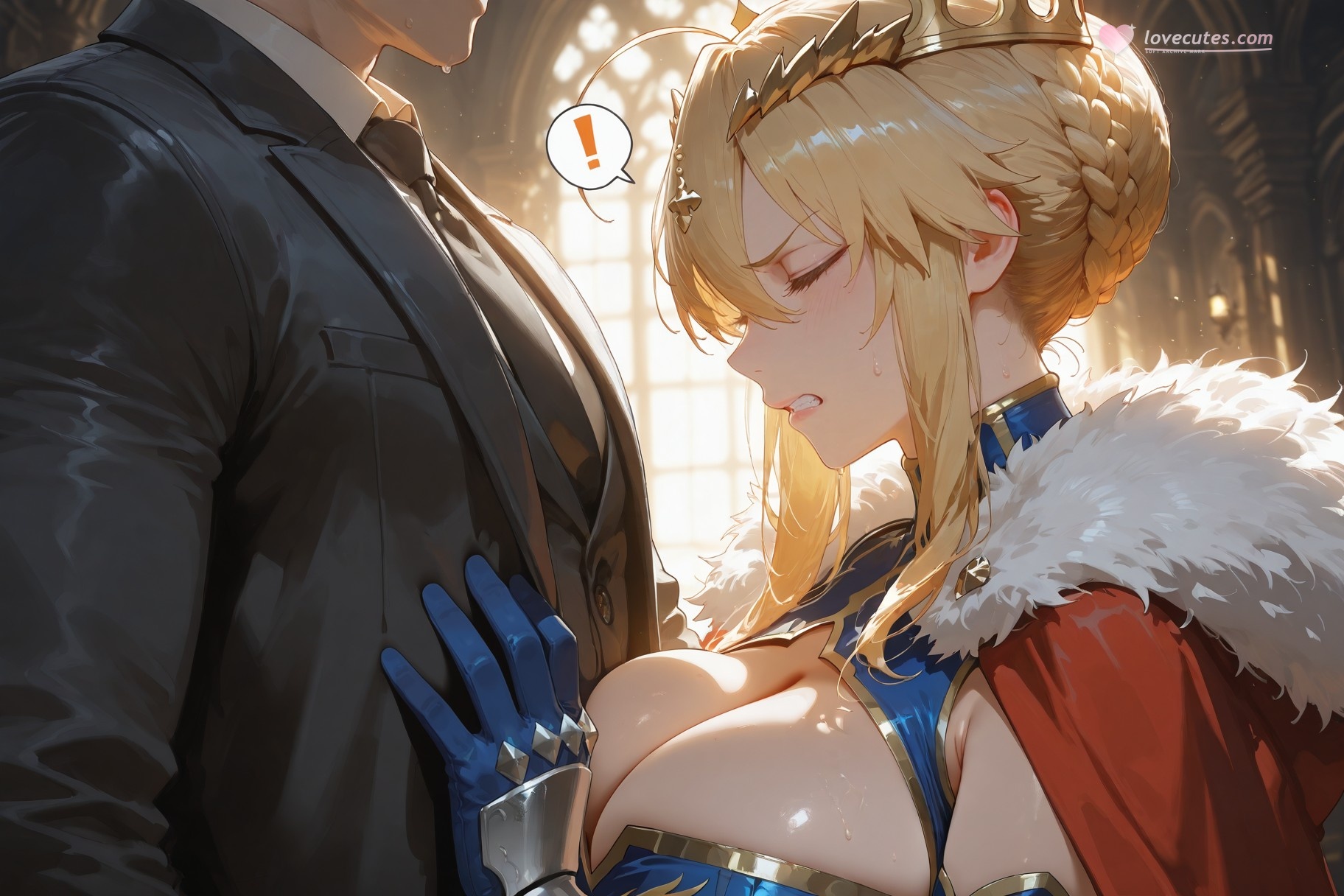 AI สร้างอนิเมะสาว - Fate·stay night อัลโตรเลีย เพนเดรากอน: ชุดรัดรูปบนเตียงเสือขาว 492P