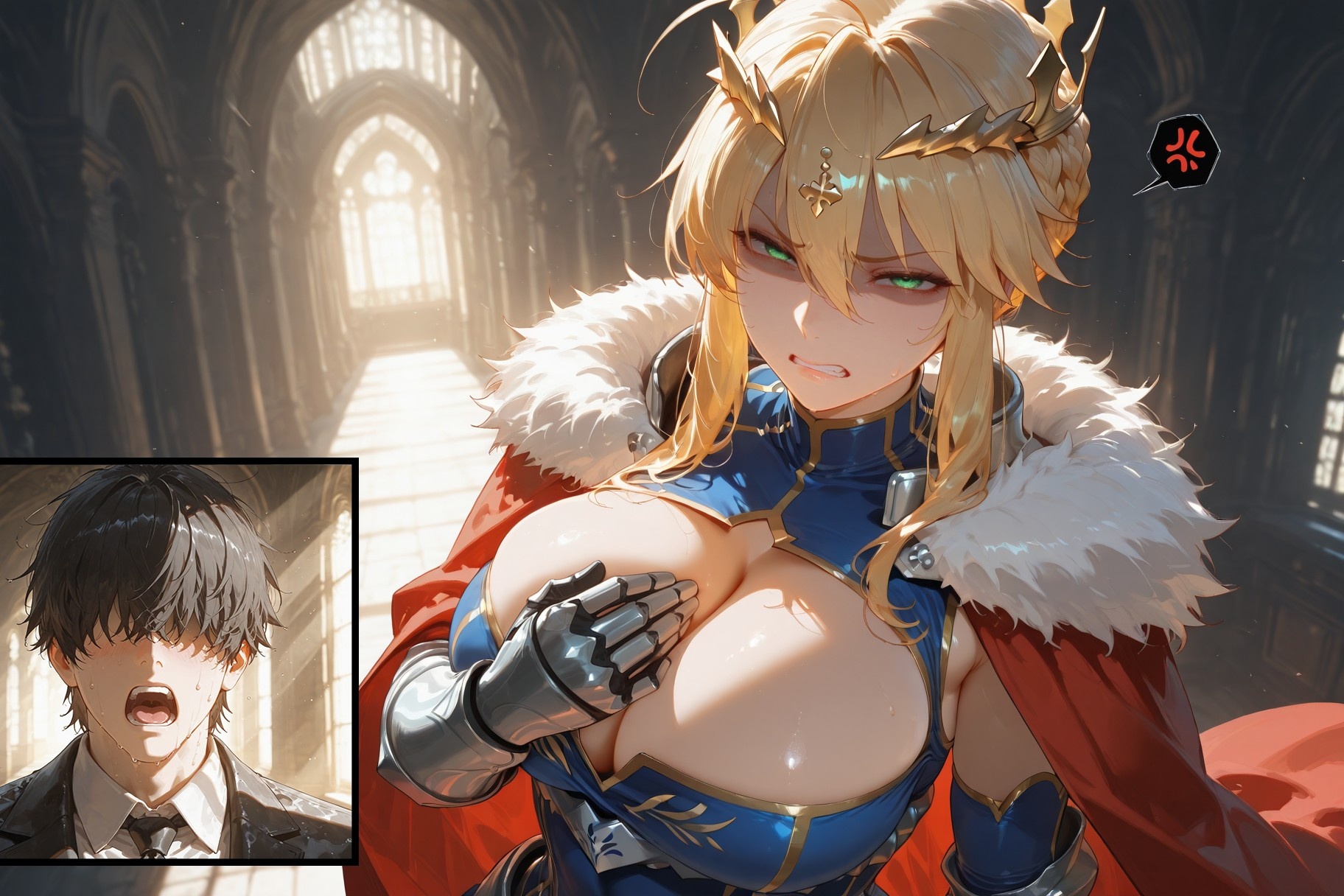 AI สร้างอนิเมะสาว - Fate·stay night อัลโตรเลีย เพนเดรากอน: ชุดรัดรูปบนเตียงเสือขาว 492P