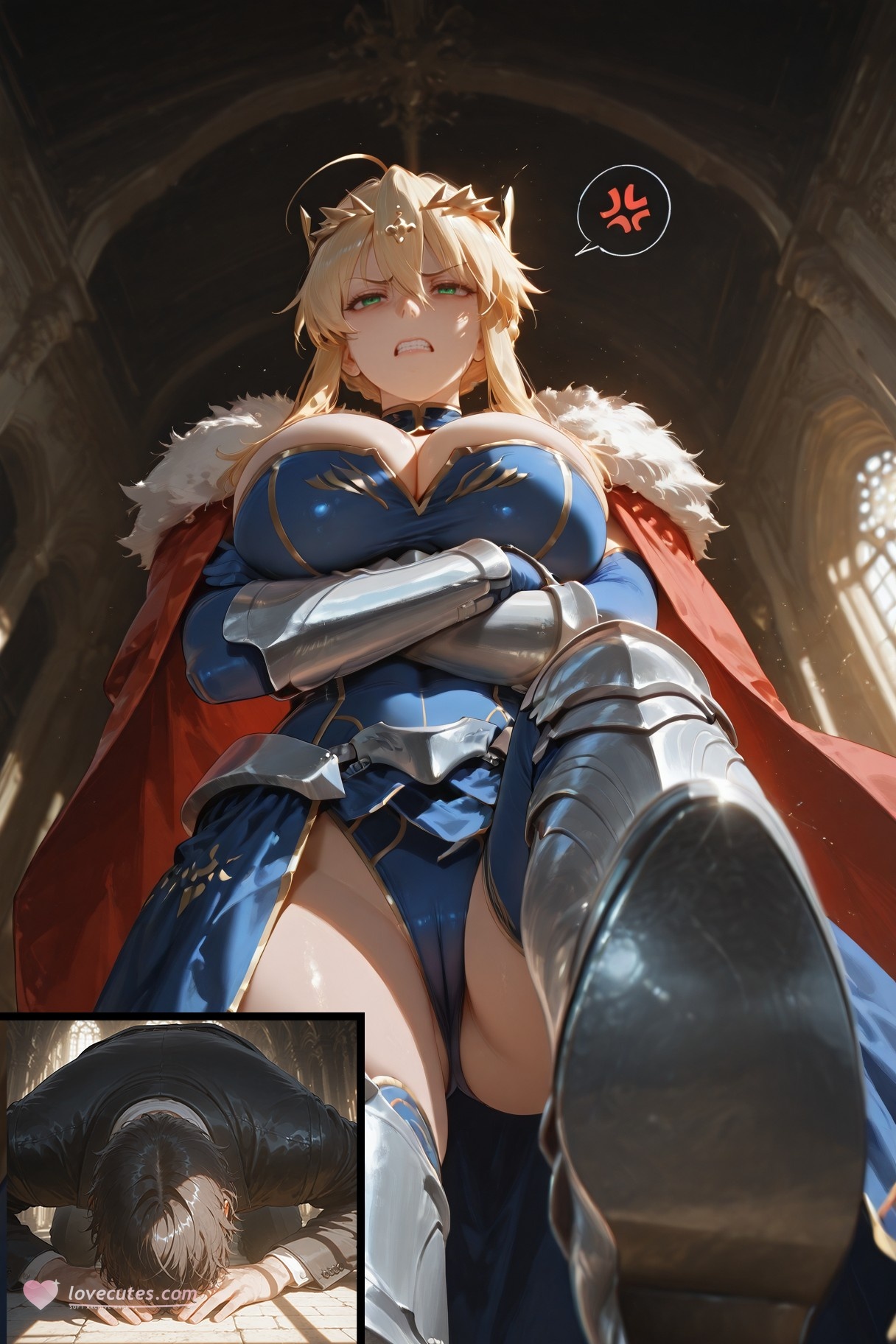 AI สร้างอนิเมะสาว - Fate·stay night อัลโตรเลีย เพนเดรากอน: ชุดรัดรูปบนเตียงเสือขาว 492P