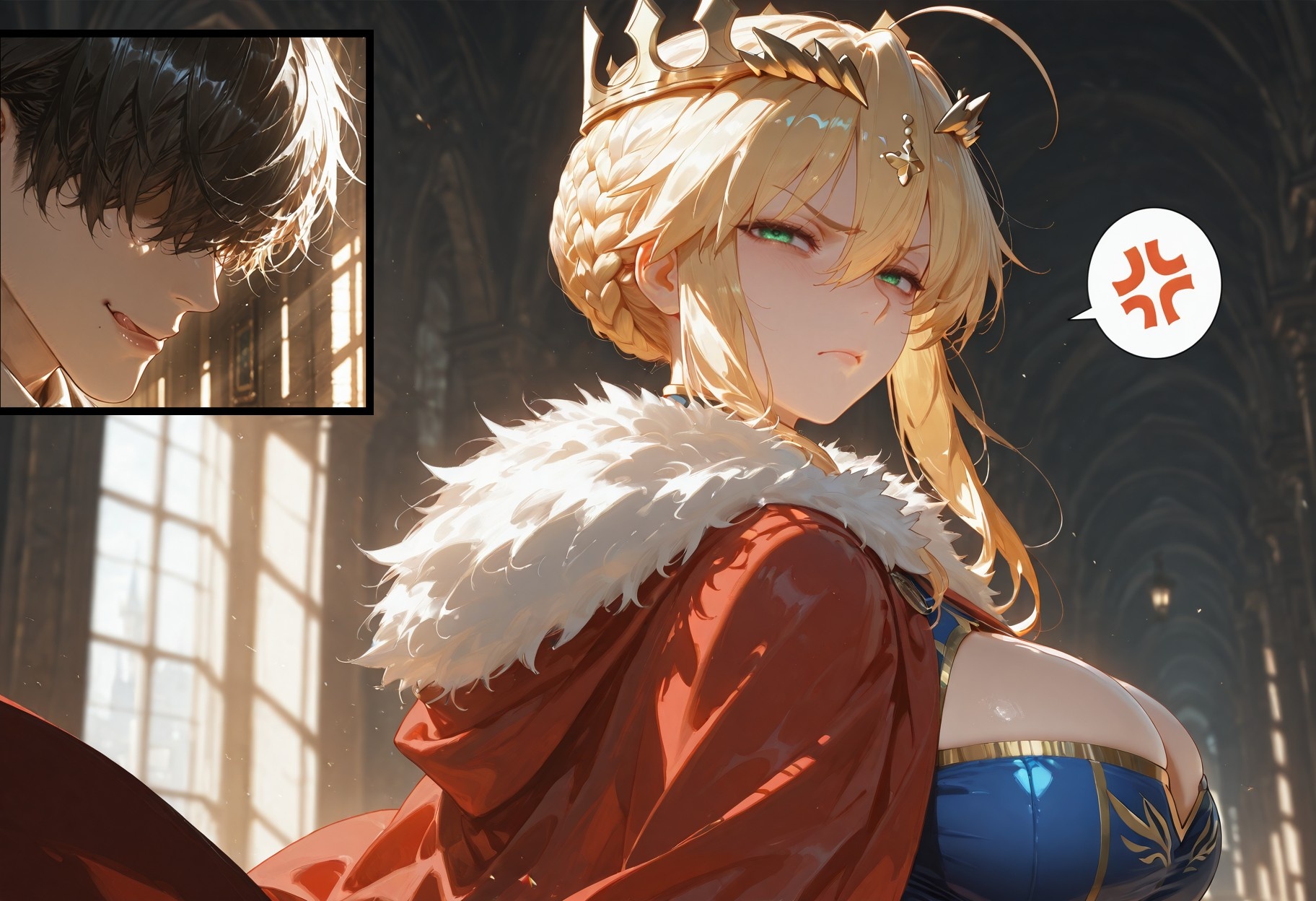 AI 생성 애니메이션 소녀 - Fate·stay night 알트리아 펜드래곤: 타이트한 의상 침대 촬영 백호 492P