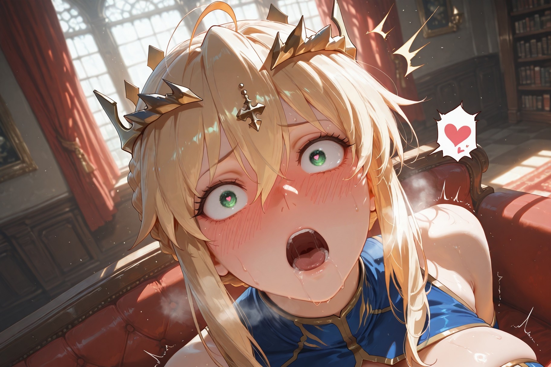 AI生成アニメ少女 - Fate·stay night アルトリア・ペンドラゴン：ボディスーツベッドショット白虎 492P