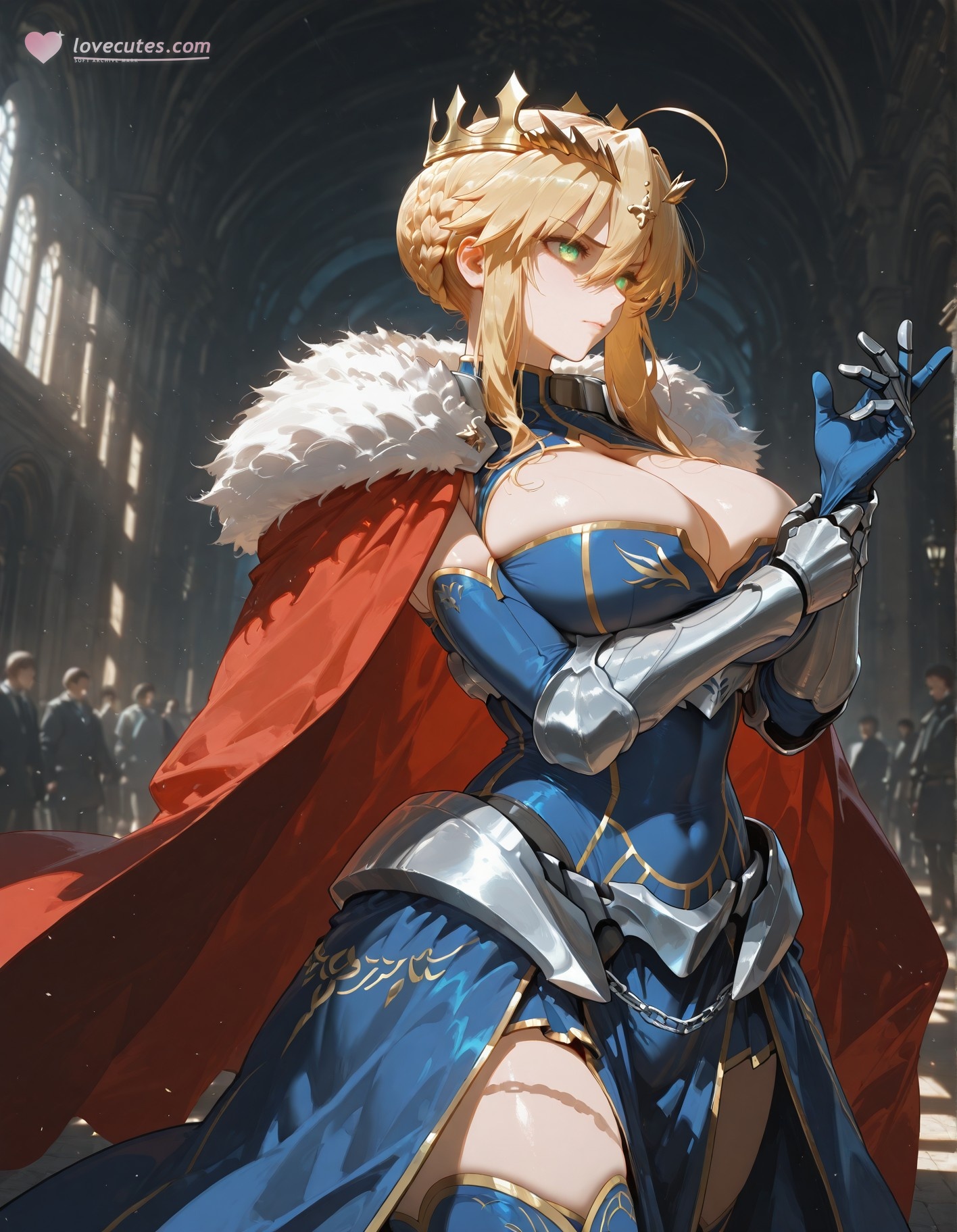 AI Generated Anime Girl - Fate·stay night 阿尔托莉雅·潘德拉贡：紧身衣床拍白虎 492P