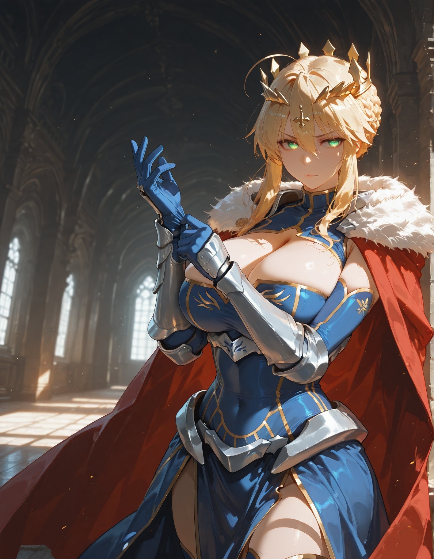 AI Generated Anime Girl - Fate·stay night 阿尔托莉雅·潘德拉贡：紧身衣床拍白虎 492P