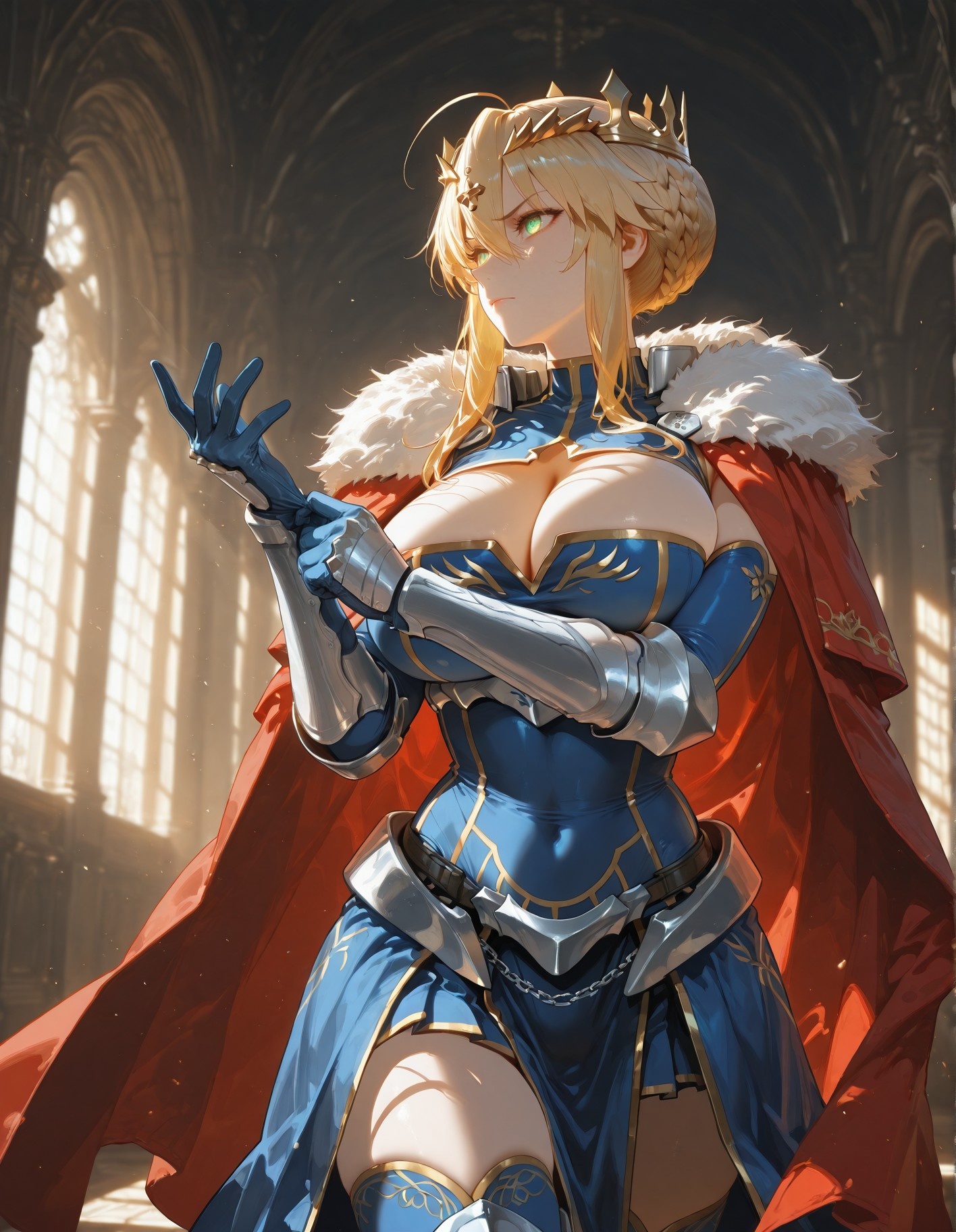 AI Generated Anime Girl - Fate·stay night 阿尔托莉雅·潘德拉贡：紧身衣床拍白虎 492P