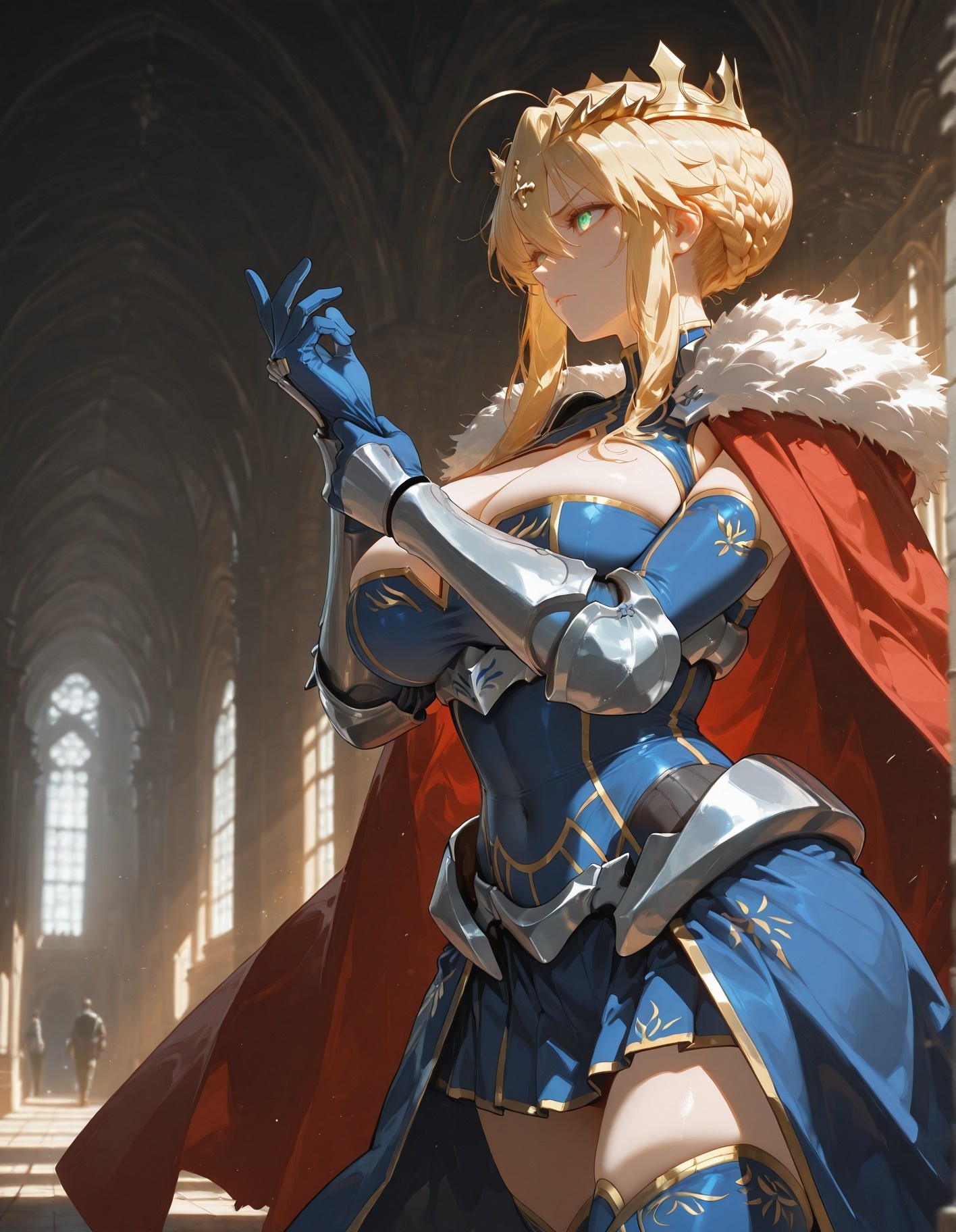 AI Generated Anime Girl - Fate·stay night 阿尔托莉雅·潘德拉贡：紧身衣床拍白虎 492P