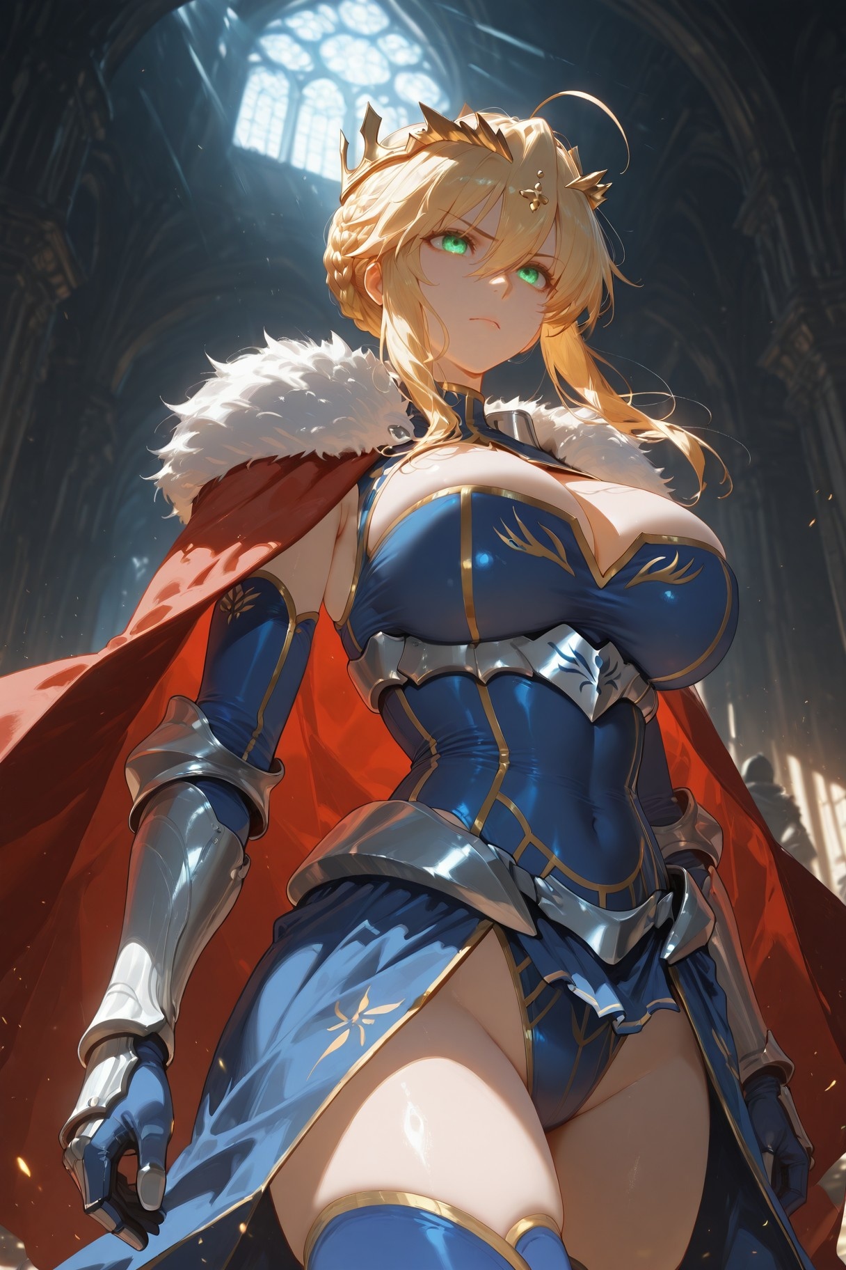 AI Generated Anime Girl - Fate·stay night 阿尔托莉雅·潘德拉贡：紧身衣床拍白虎 492P