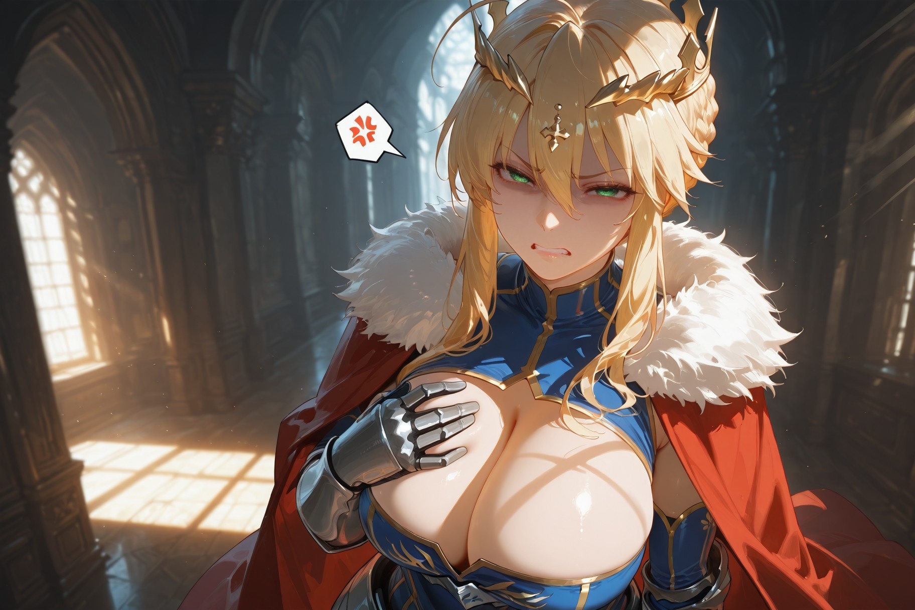 AI Generated Anime Girl - Fate·stay night 阿尔托莉雅·潘德拉贡：紧身衣床拍白虎 492P