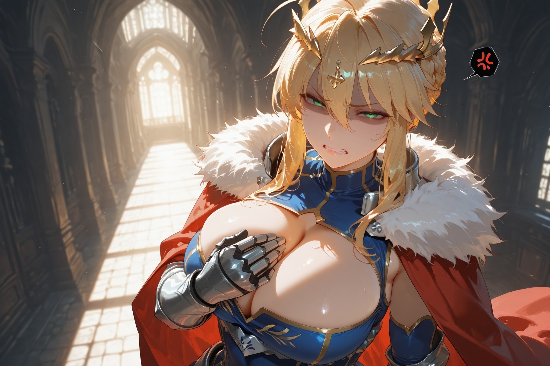 AI Generated Anime Girl - Fate·stay night 阿尔托莉雅·潘德拉贡：紧身衣床拍白虎 492P